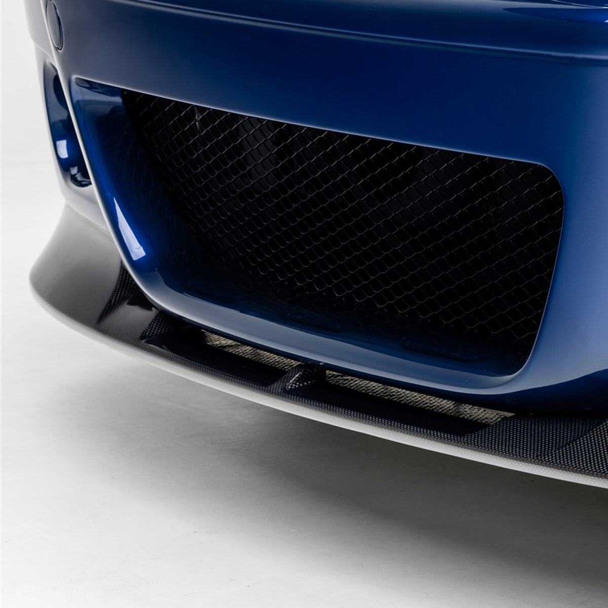 Vorsteiner Aerodynamics carbon fiber front splitter for BMW E46 M3 V20, glossy 1-piece aero upgrade for improved front end styling