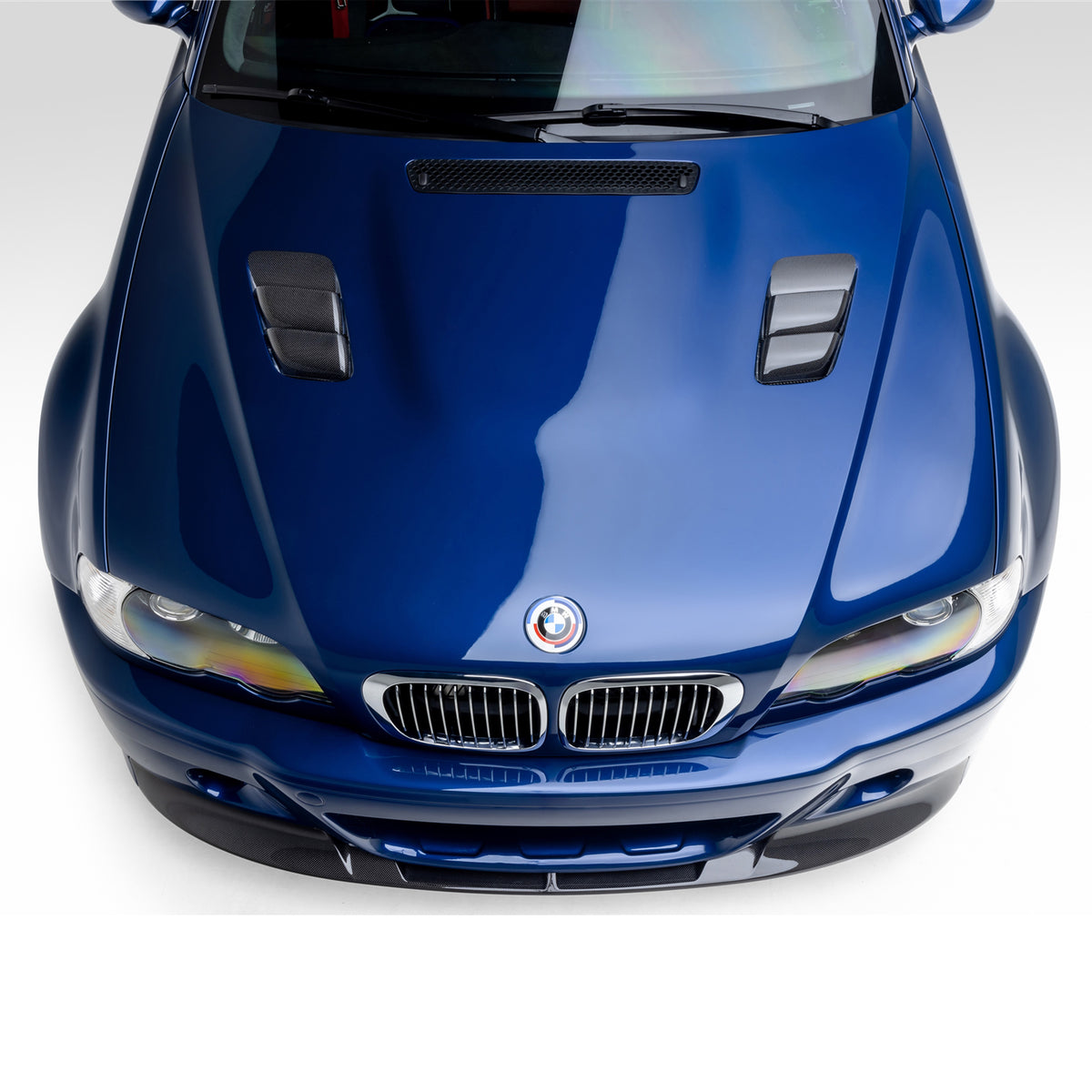 Vorsteiner Aerodynamics V20 carbon fiber front splitter for BMW E46 M3 2000-2006, glossy 1-piece aero upgrade