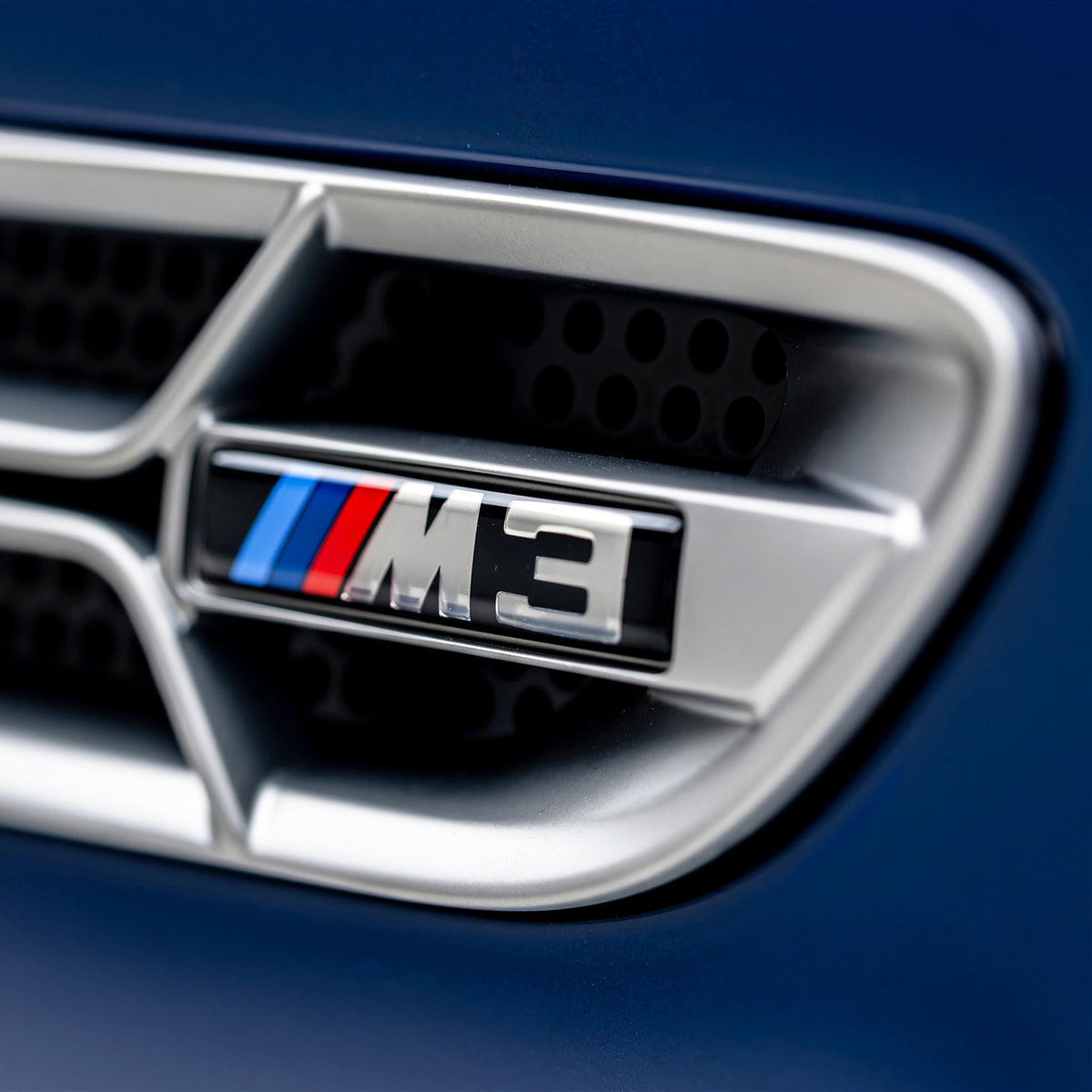 Nickel-plated Aero side grilles for BMW E46 M3 V20 Limited from Vorsteiner Aerodynamics, designed for a sleek, sporty look.