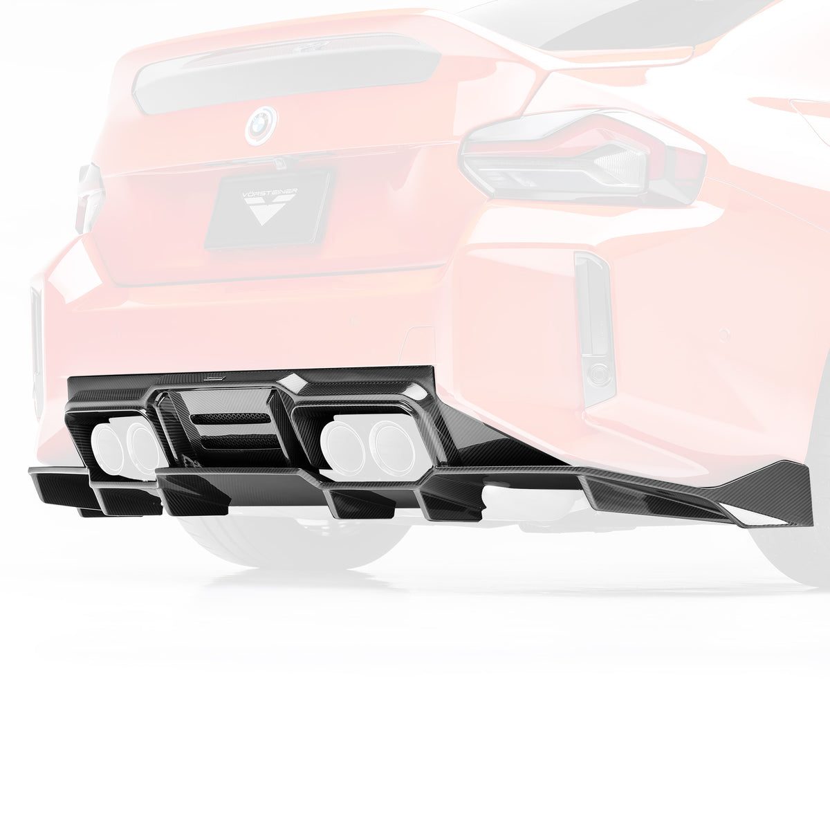 BMW G8X M2 VRS Aero Diffuser with Under Floor Carbon fiber PP 2X2 Glossy - Vorsteiner Wheels  - Aero - [tags]
