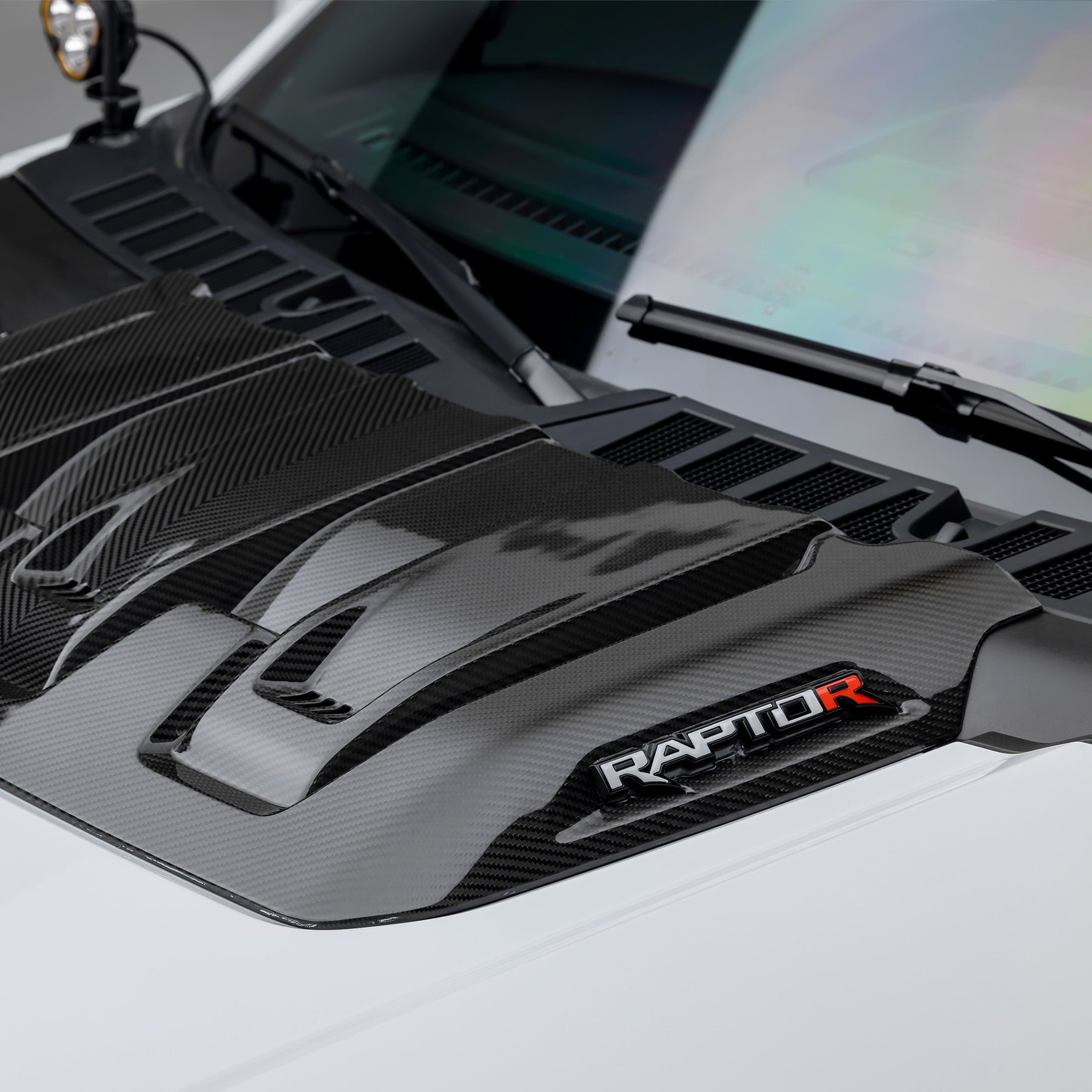 Ford F-150 Raptor R Hood Trim Scoop - Carbon Fiber PP 2x2 - Vorsteiner Wheels