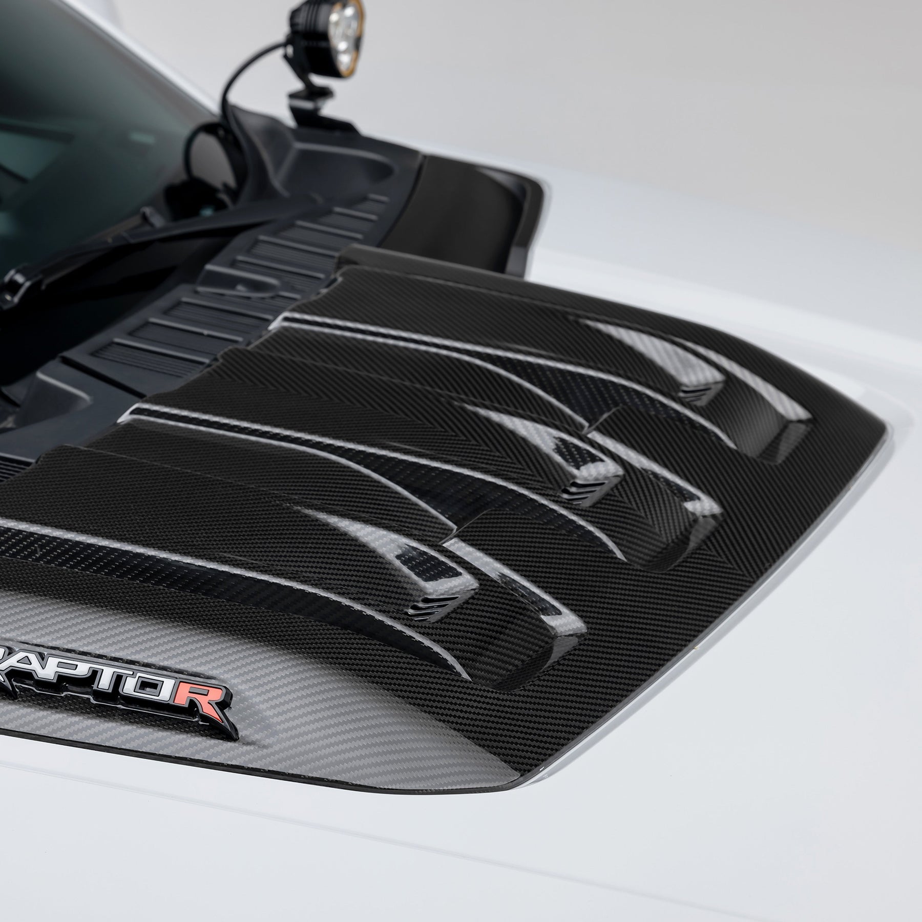 Ford F-150 Raptor R Hood Trim Scoop - Carbon Fiber PP 2x2 - Vorsteiner Wheels