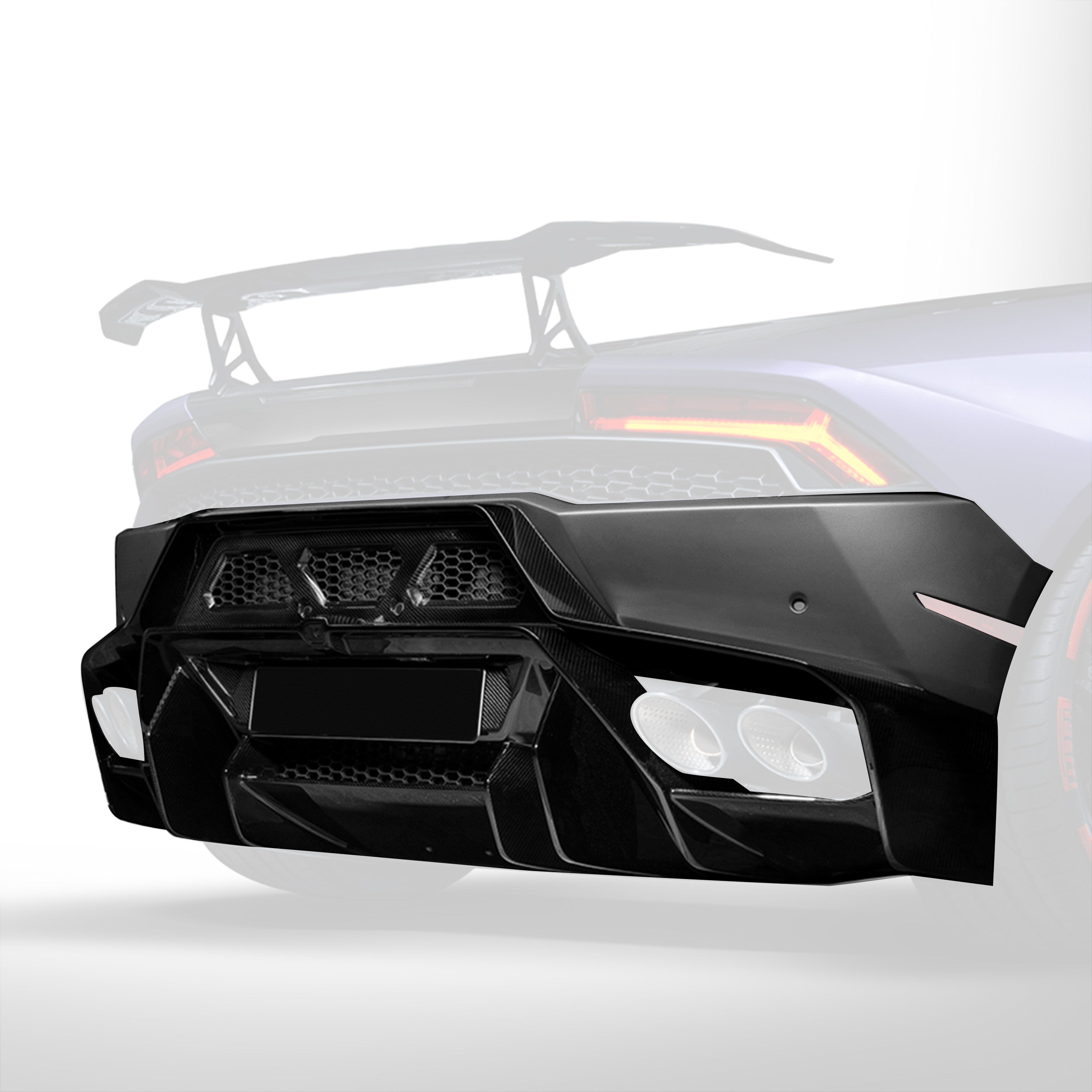 Lamborghini Huracan Novara Edizione Aero Rear Bumper w/ Rear Diffuser