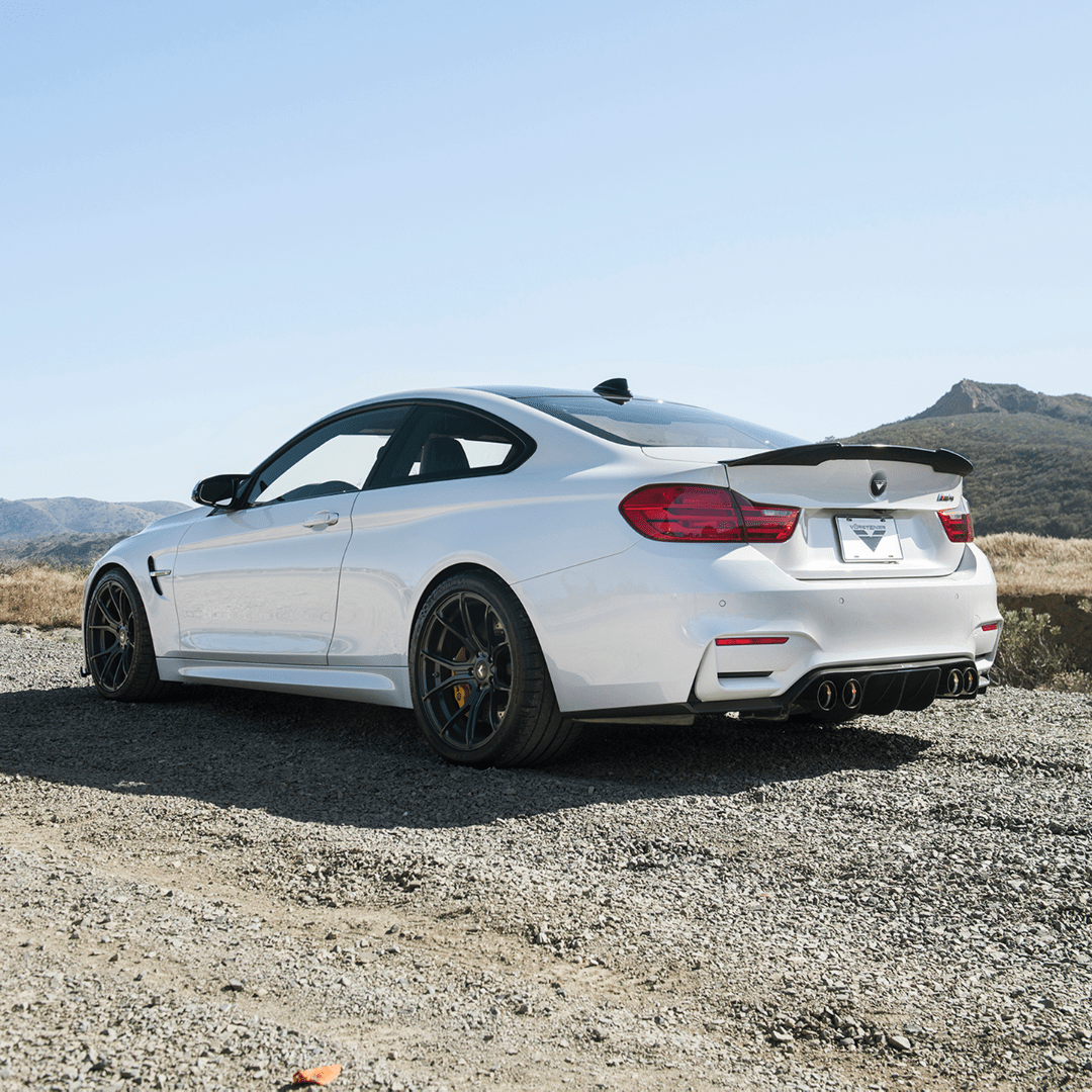 BMW F8X M3 M4 GTS Vorsteiner carbon fiber rear diffuser V-Style™ for improved aerodynamics and sporty rear design.