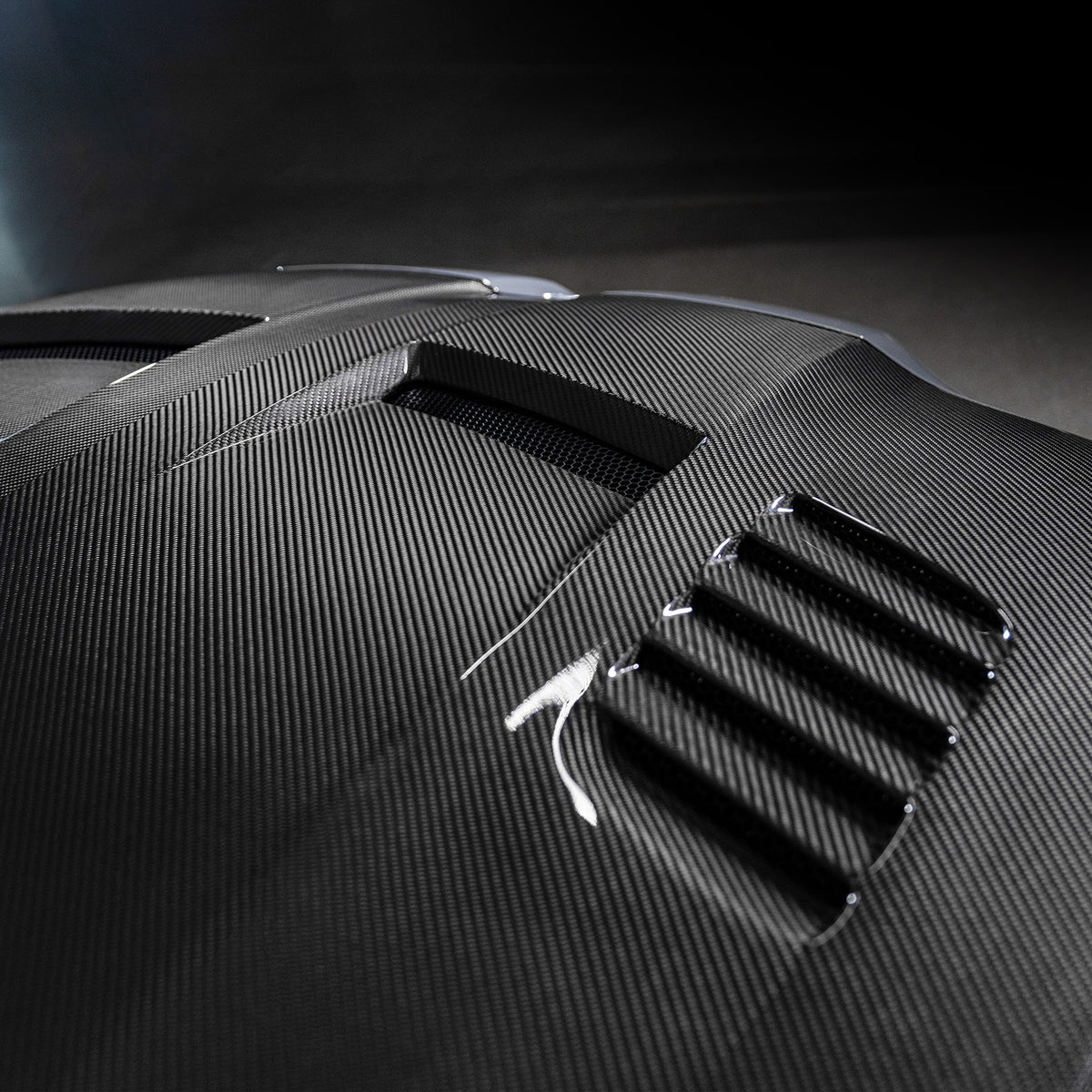 BMW G8X M3 GTS-V carbon fiber aero bonnet by Vorsteiner Aerodynamics featuring V-Style™ design and lightweight performance.