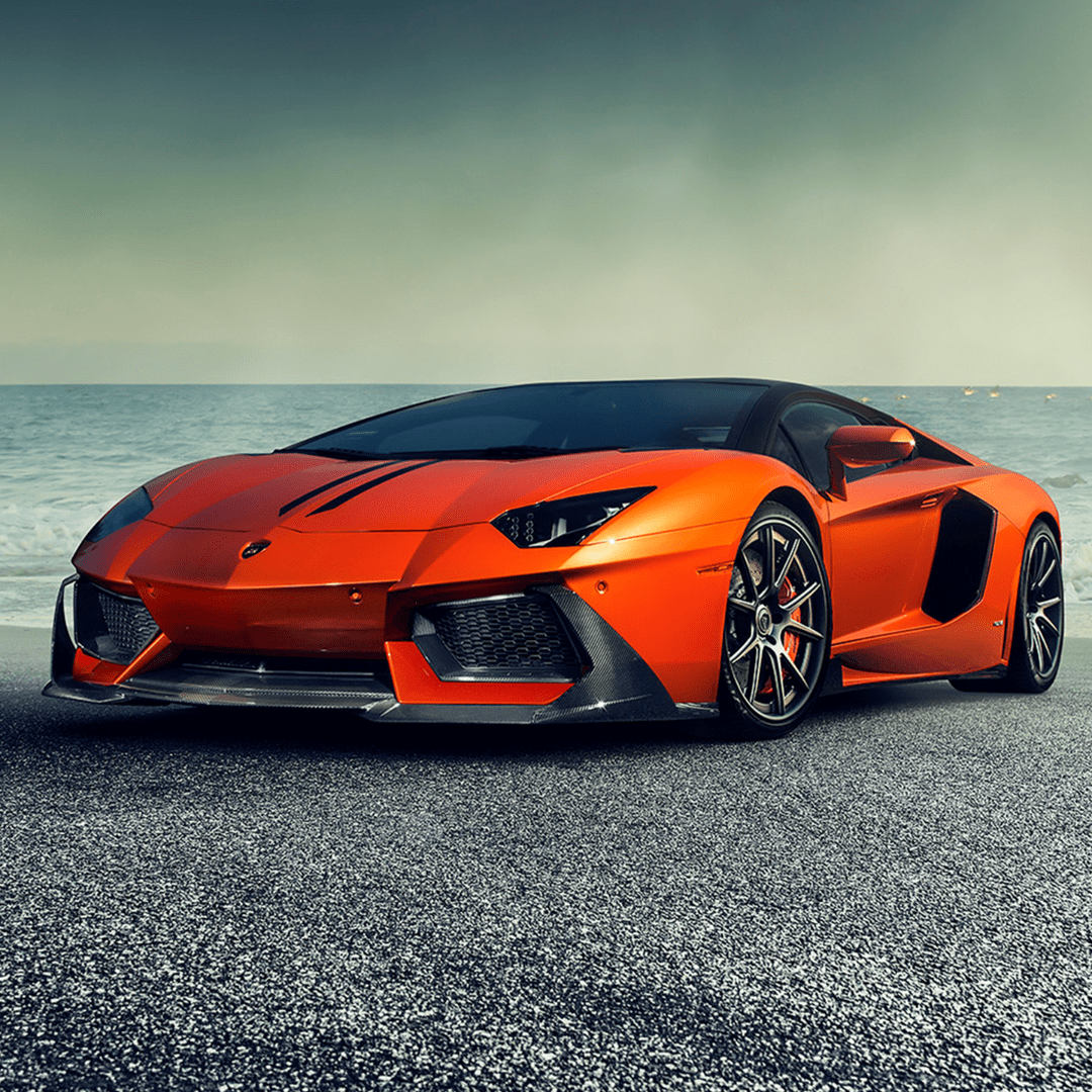 Vorsteiner Aero front spoiler for Lamborghini Aventador Zaragoza Edizione in carbon fiber, enhancing aerodynamics and sporty appearance.