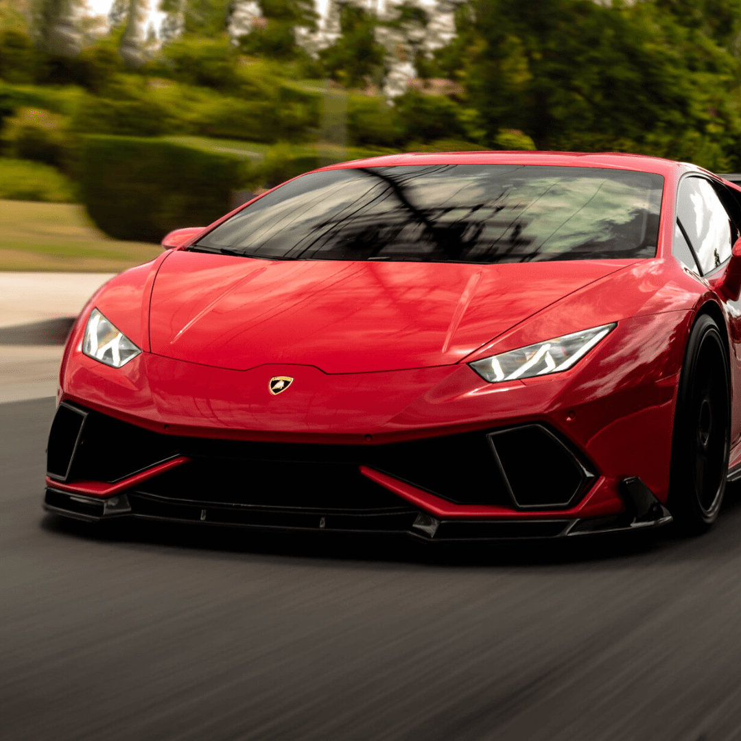 Lamborghini Huracan Mondiale with Vorsteiner Aero carbon-fiber air intake bezels and aerodynamic enhancements.