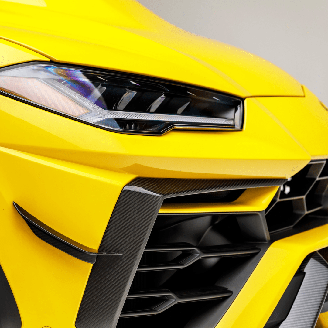 Vorsteiner Aero carbon front airducts for Lamborghini Urus Rampante, enhancing aerodynamics and sporty appearance.
