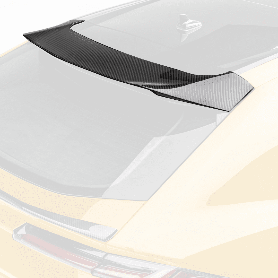 Vorsteiner Aerodynamics Lamborghini Urus Rampante Aero roof spoiler in carbon fiber, designed for enhanced aerodynamics and sporty look.
