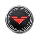 Vorsteiner Aluminum Center Caps - Black with Red Logo - Vorsteiner Wheels  - Toys - [tags]