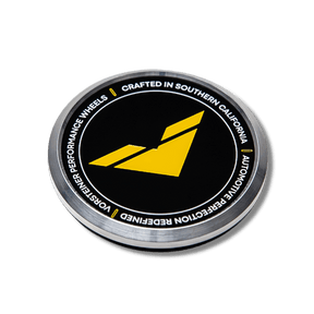 Vorsteiner Aluminum Center Caps - Black with Yellow Logo - Vorsteiner Wheels  - Toys - [tags]