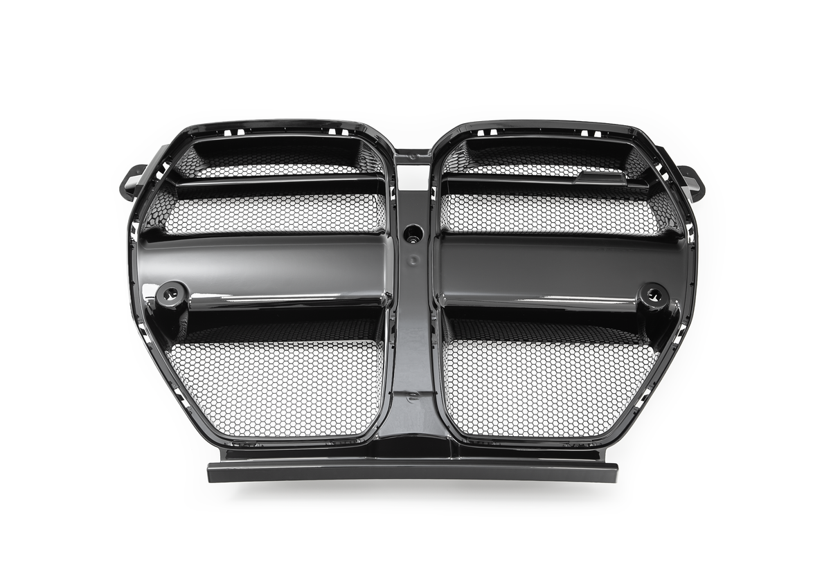 Vorsteiner Aero front grille mesh for BMW G8X M3 and M4, high-performance automotive aerodynamic part with detailed mesh design
