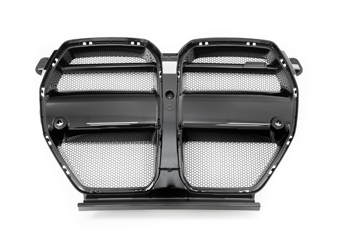 Vorsteiner Aero front grille mesh for BMW G8X M3 and M4, enhances aerodynamics with sleek, high-quality mesh design.