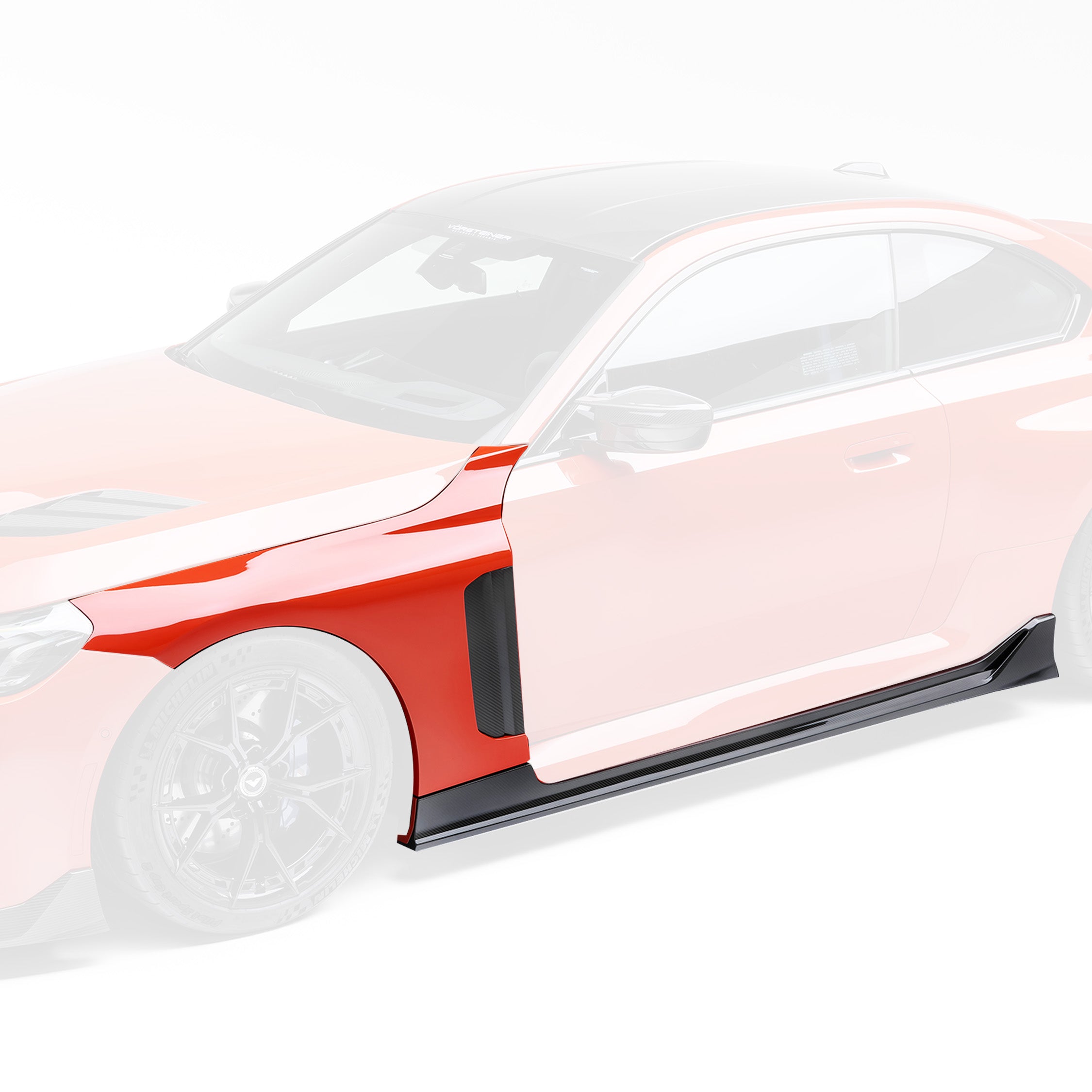 BMW G8X M2 VRS Aero Vented Fenders with Side Skirts Carbon fiber PP 2X2 Glossy - Vorsteiner Wheels  - Aero - [tags]