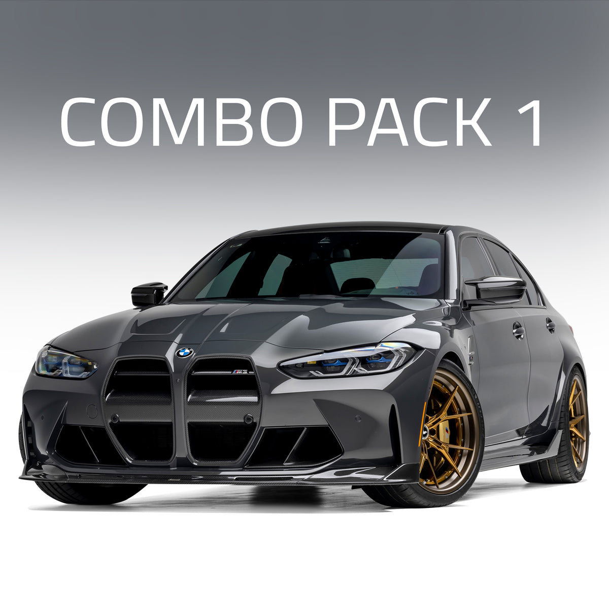 BMW G8X M3 Combo 1:  Front Spoiler, Front Grille, Decklid Spoiler & Rear Diffuser - Vorsteiner Wheels  - Aero - [tags]
