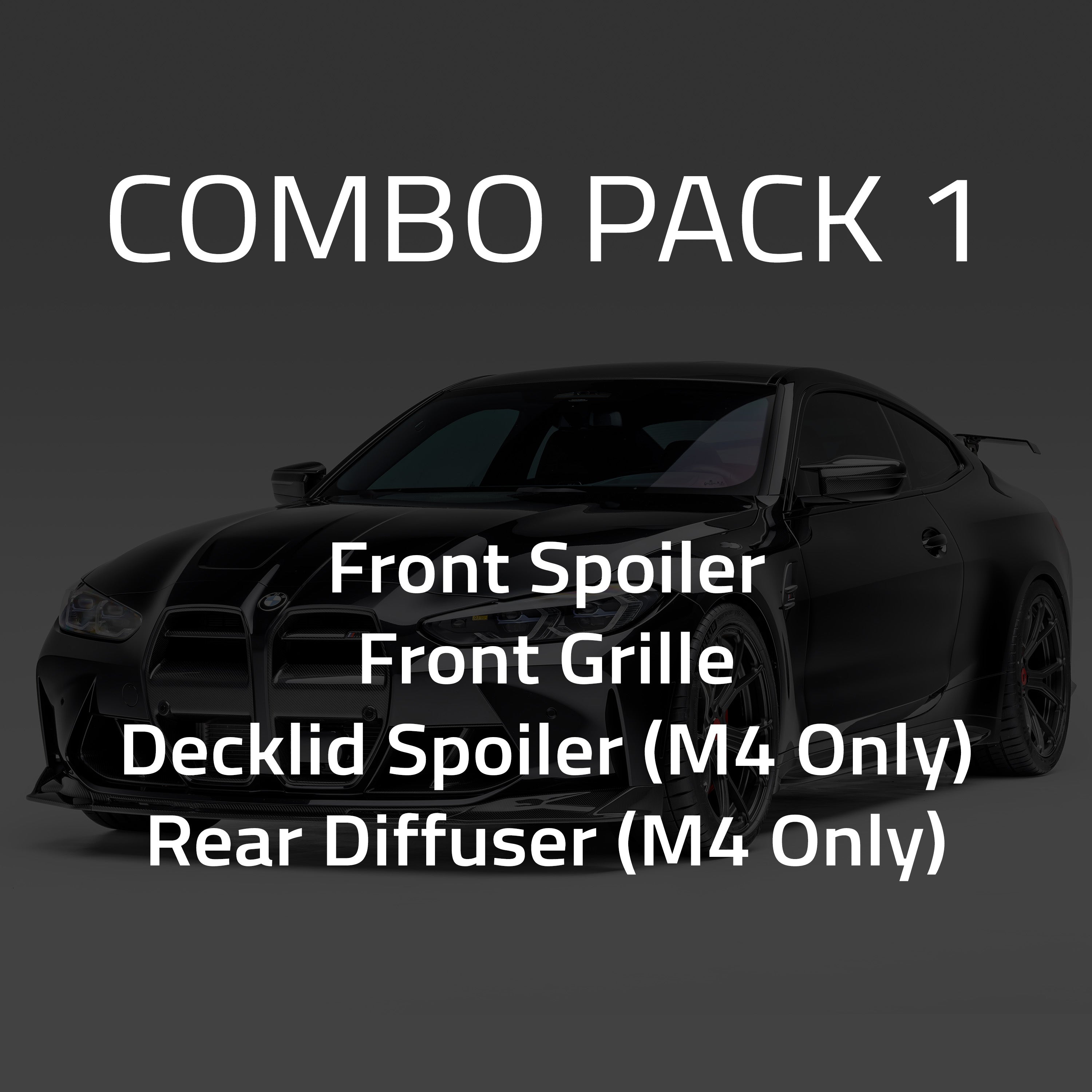 BMW G8X M4 Combo 1:  Front Spoiler, Front Grille, Decklid Spoiler (M4) & Rear Diffuser (M4) - Vorsteiner Wheels Wheels  - Aero - [tags]