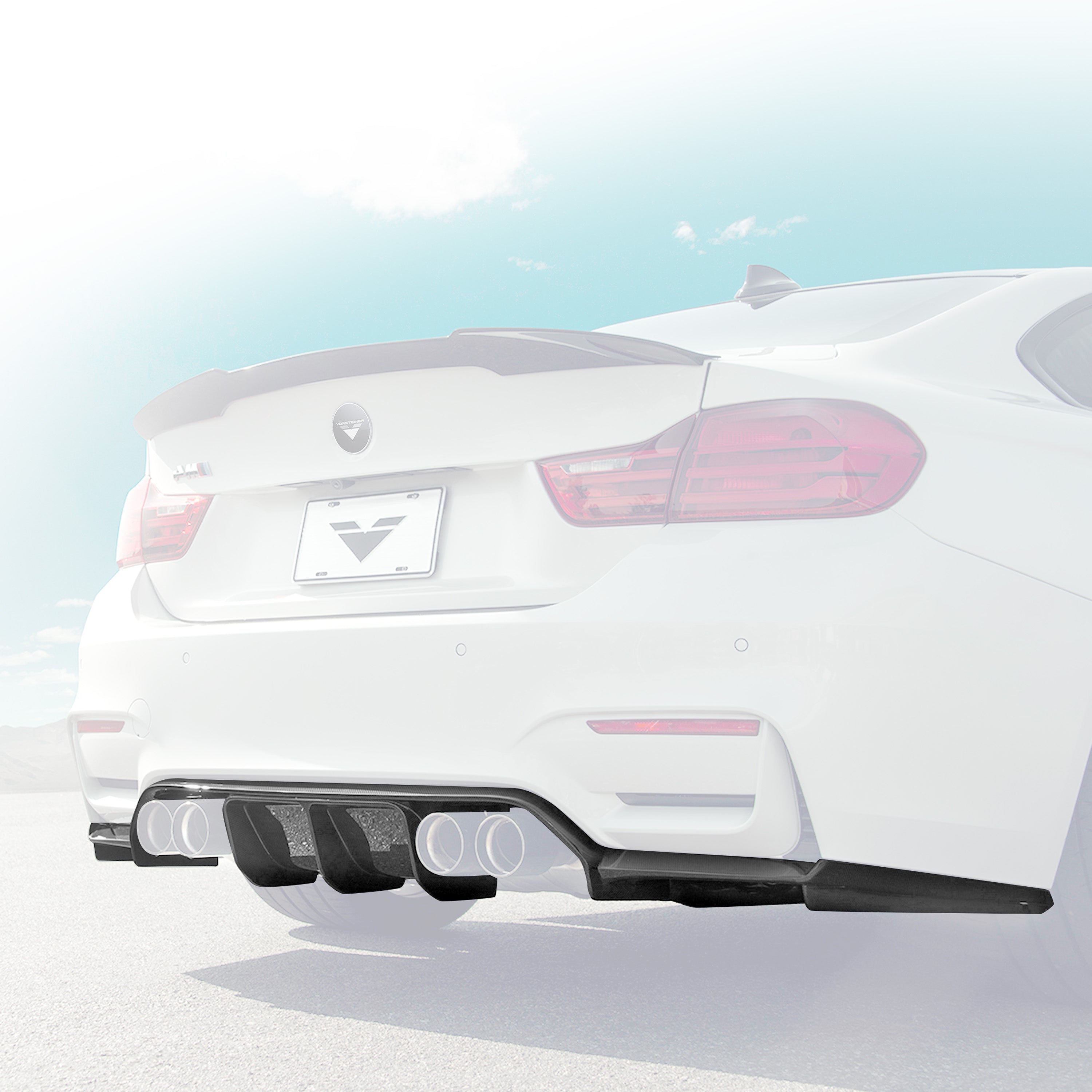 BMW F8X M3|M4 Combo 1:  Front Spoiler & Rear Diffuser - Vorsteiner Wheels Wheels  - Aero - [tags]