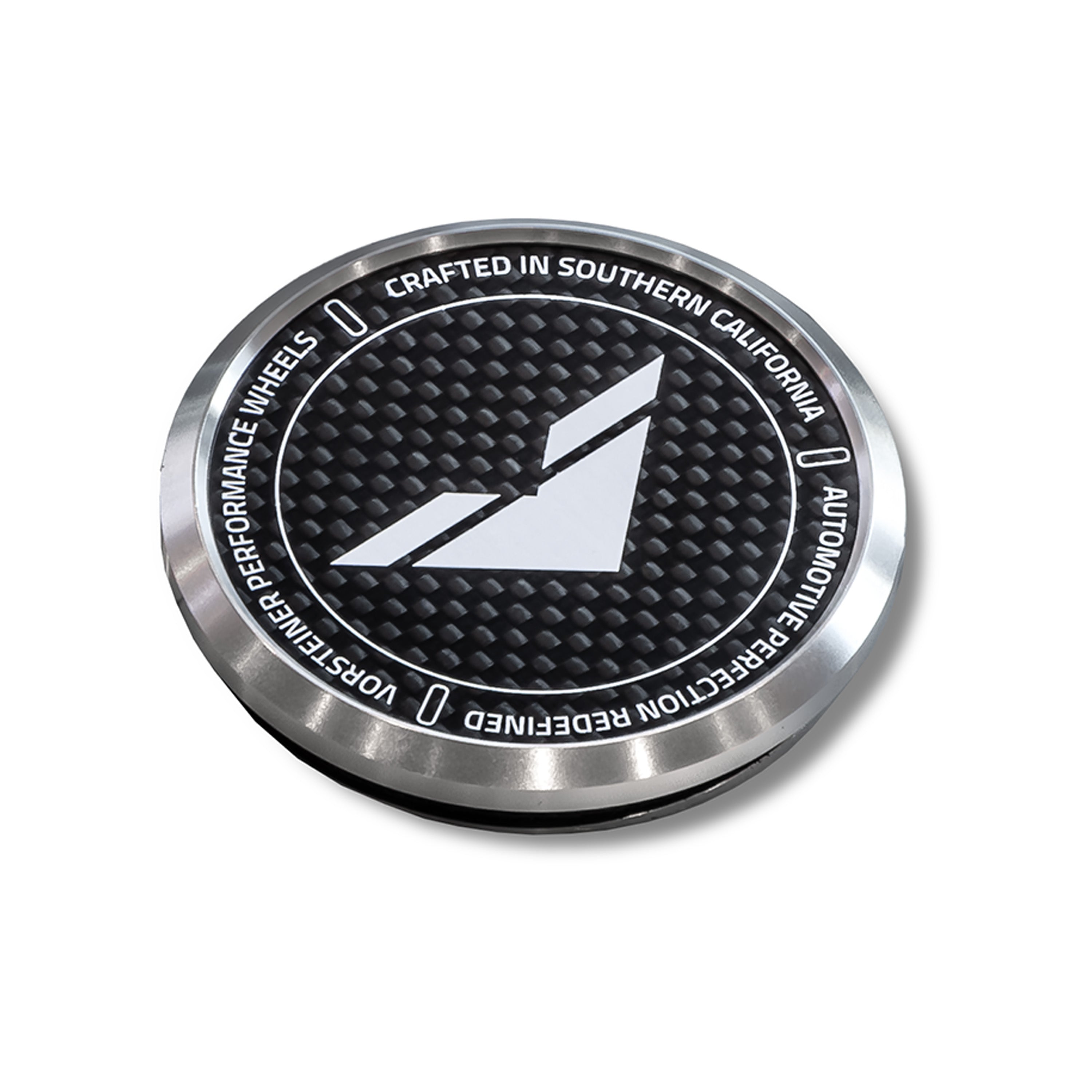 Vorsteiner Wheels Carbon Fiber Aluminum Center Cap - Black with White Logo (for V-FF & VPX-101 Wheels only) - Vorsteiner Wheels Wheels  - Toys - [tags]