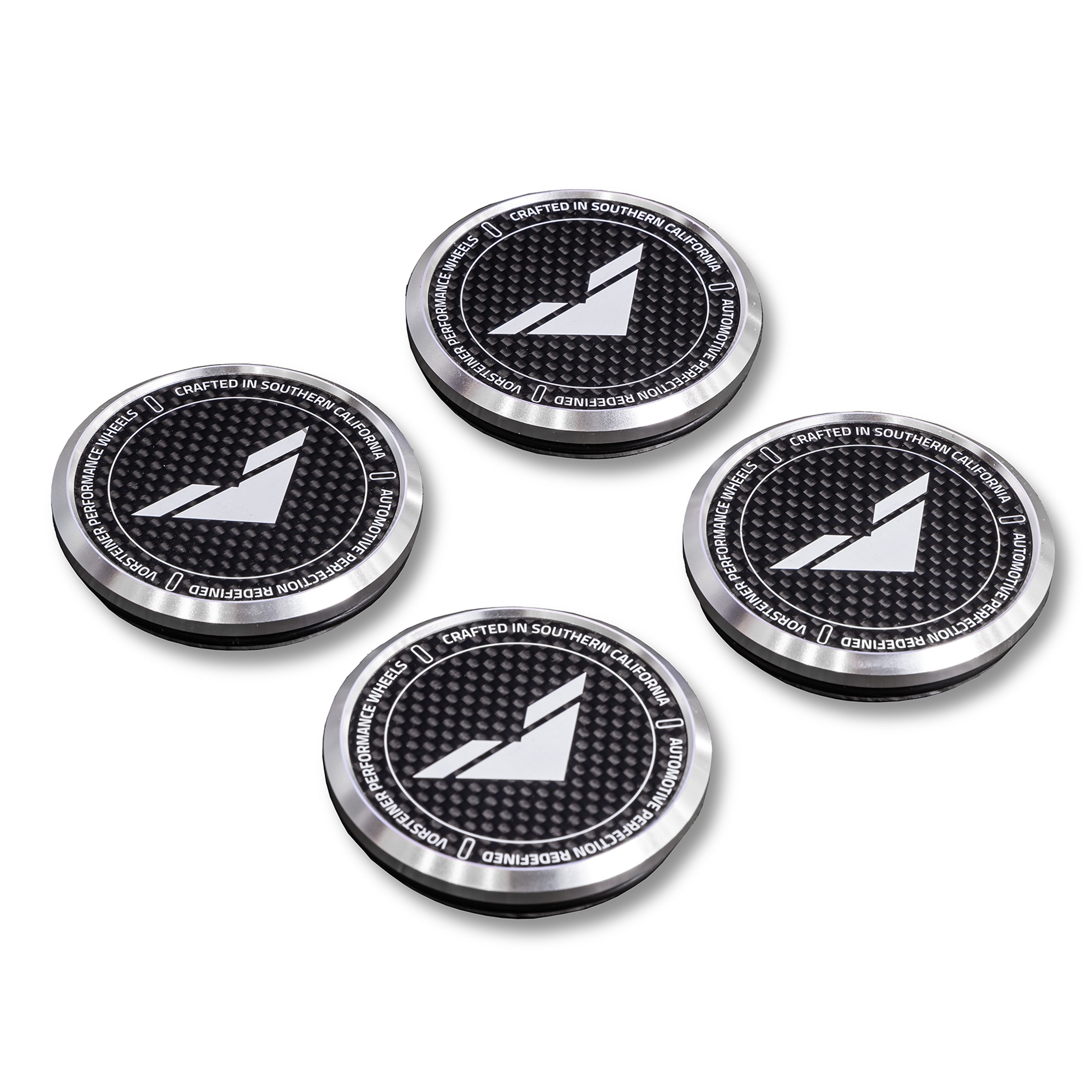 Vorsteiner Wheels Carbon Fiber Aluminum Center Cap - Black with White Logo (for V-FF & VPX-101 Wheels only) - Vorsteiner Wheels Wheels  - Toys - [tags]