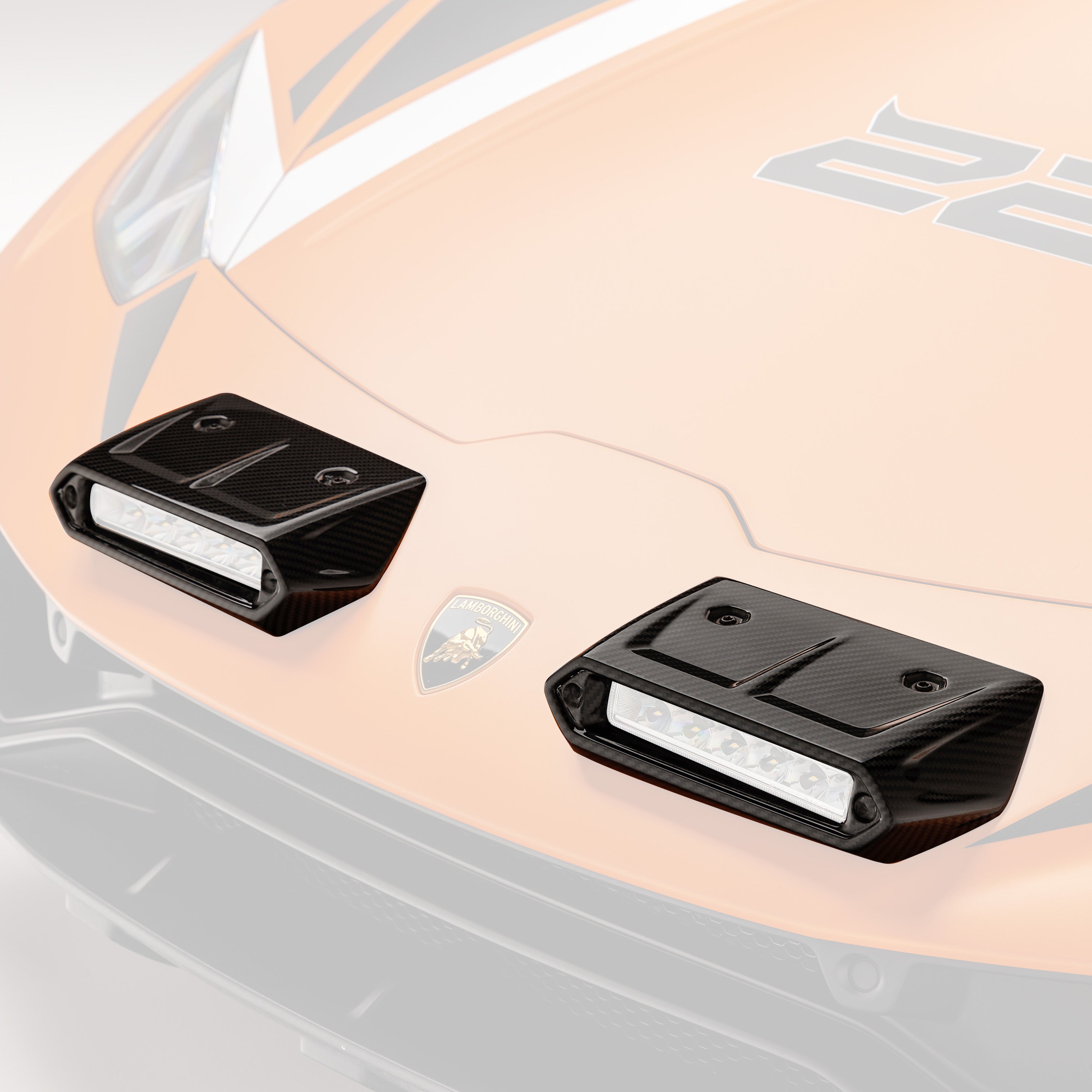 Huracan Sterrato VRS Aero Fog Light Covers Carbon Fiber PP 2x2 Glossy - Vorsteiner Wheels