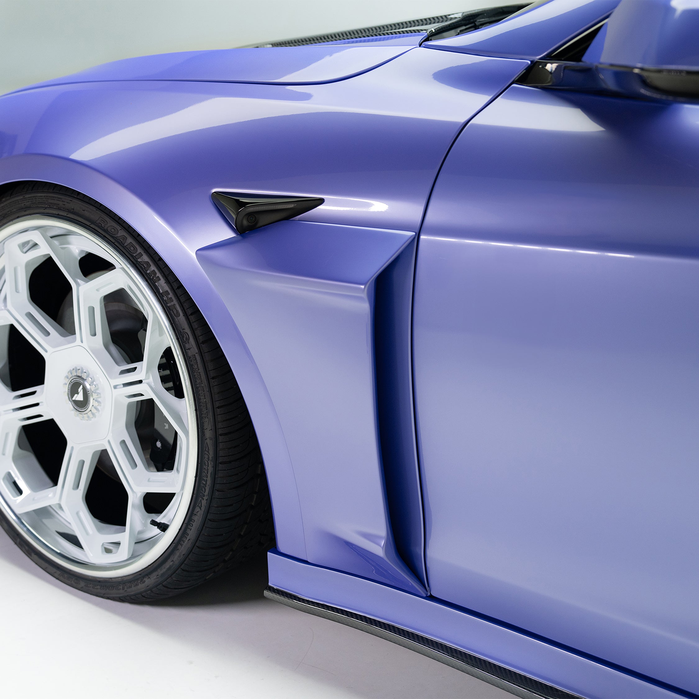 VRS Tesla Model S Plaid Add-On Aero Fenders Carbon Fiber PP 2x2 Glossy - Vorsteiner Wheels Wheels  -  - [tags]