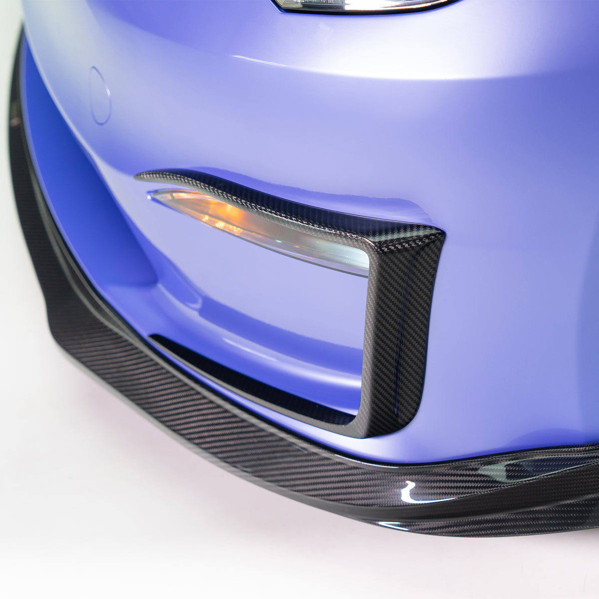 VRS Tesla Model S Plaid Add-On Aero Bumper Flares Carbon Fiber PP 2x2 Glossy - Vorsteiner Wheels  -  - [tags]