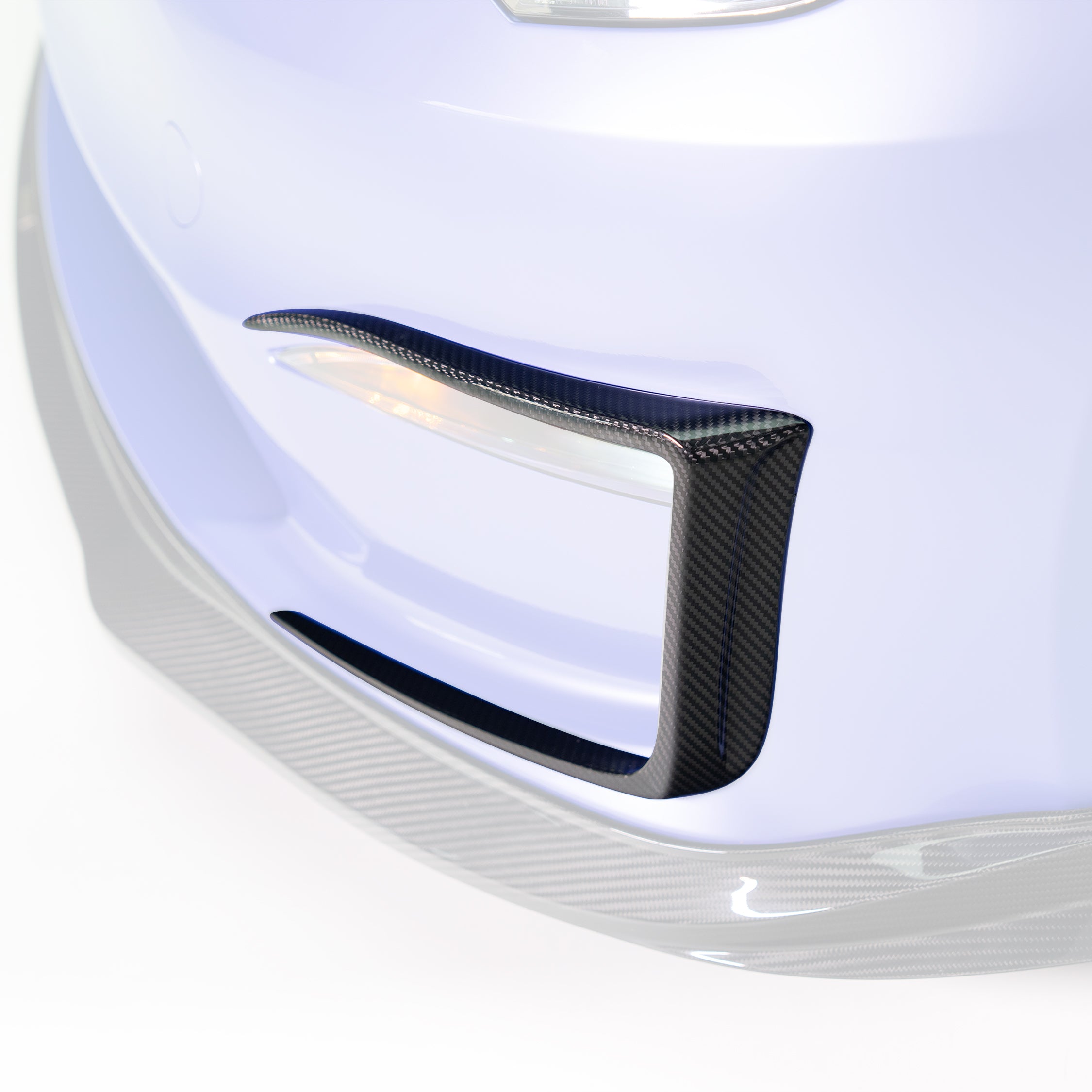 VRS Tesla Model S Plaid Add-On Aero Bumper Flares Carbon Fiber PP 2x2 Glossy - Vorsteiner Wheels  -  - [tags]