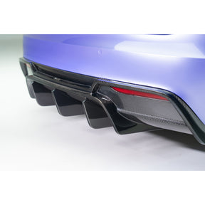 VRS Tesla Model S Plaid Aero Rear Diffuser Carbon Fiber PP 2x2 Glossy - Vorsteiner Wheels  -  - [tags]