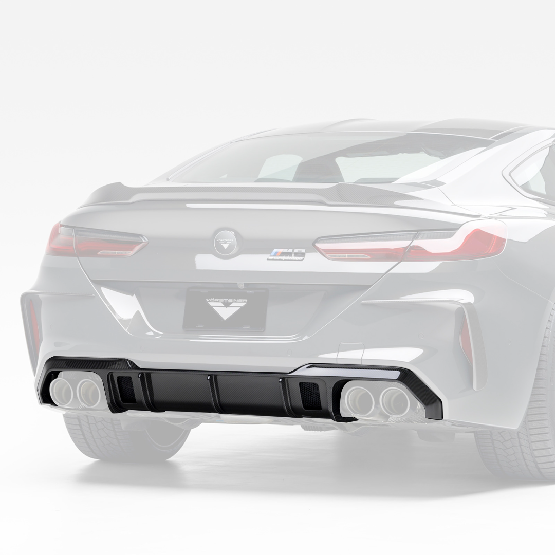 BMW F9X M8 VRS Aero Rear Diffuser Carbon Fiber PP 2x2 Glossy - Vorsteiner Wheels  -  - [tags]