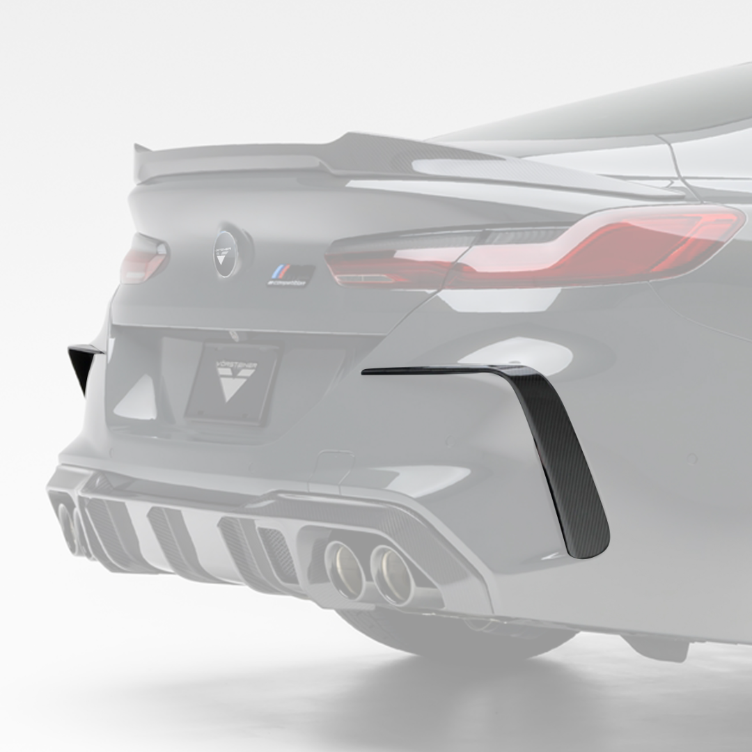 BMW F9X M8 VRS Aero 2 pc Eye Brows on Rear Bumper - Vorsteiner Wheels  -  - [tags]