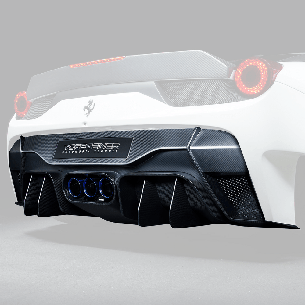 458 Rear Ferrari 458 Italia VX Aero Rear Bumper w/ Rear Diffuser (incl. Exhaust ...