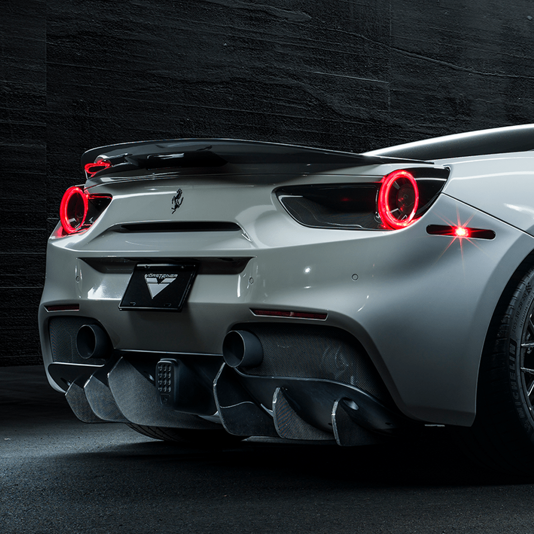 Ferrari 488 Diavolo Carbon Fiber Decklid Spoiler - Vorsteiner Wheels  - Aero - [tags]