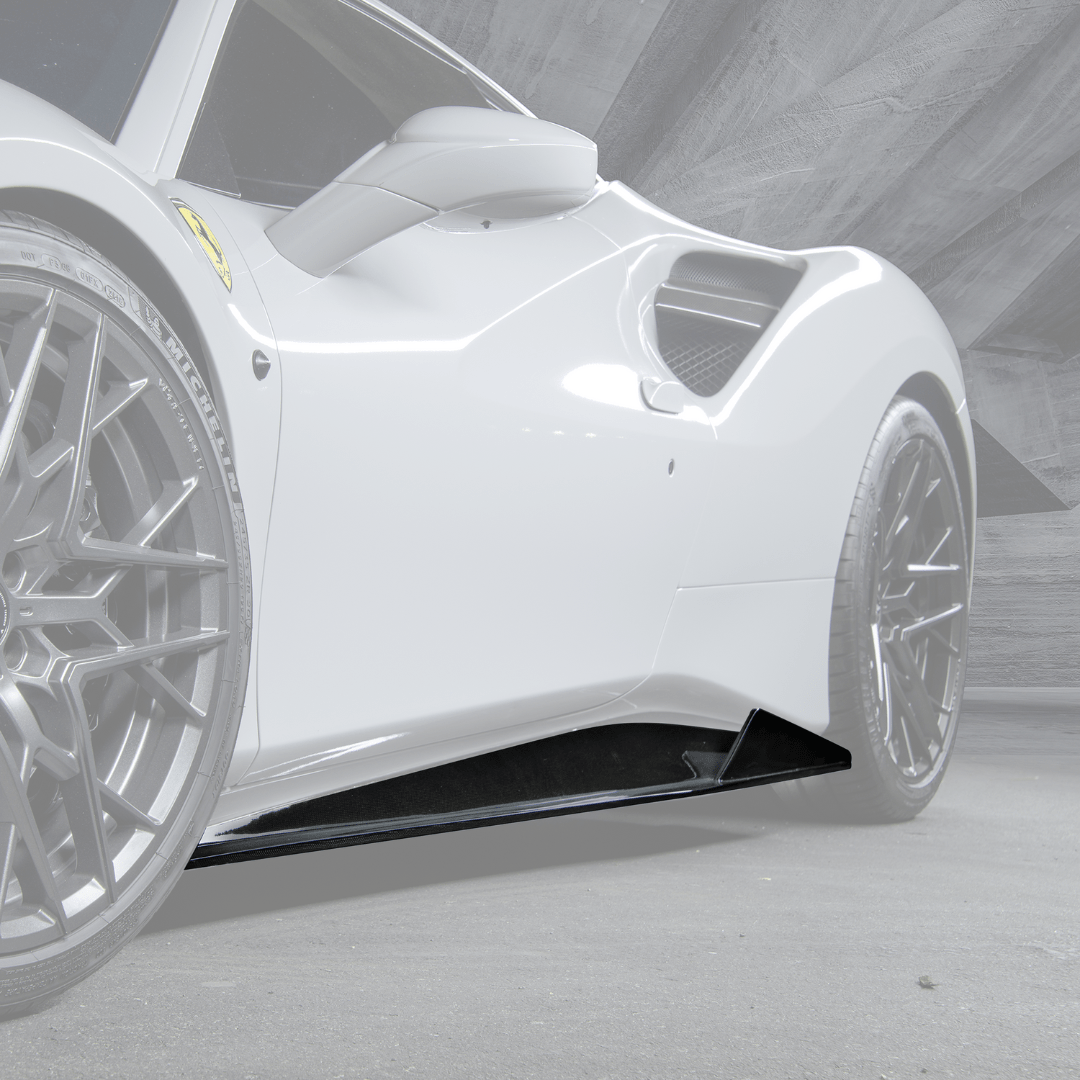 Ferrari 488 Diavolo Carbon Fiber Sideskirts - Vorsteiner Wheels  - Aero - [tags]