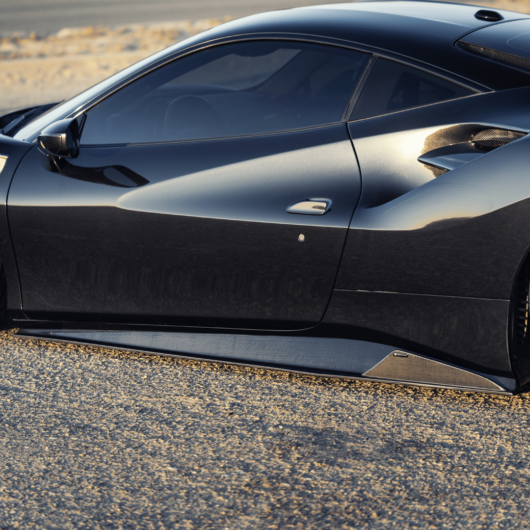 Ferrari 488 Diavolo Carbon Fiber Sideskirts - Vorsteiner Wheels  - Aero - [tags]