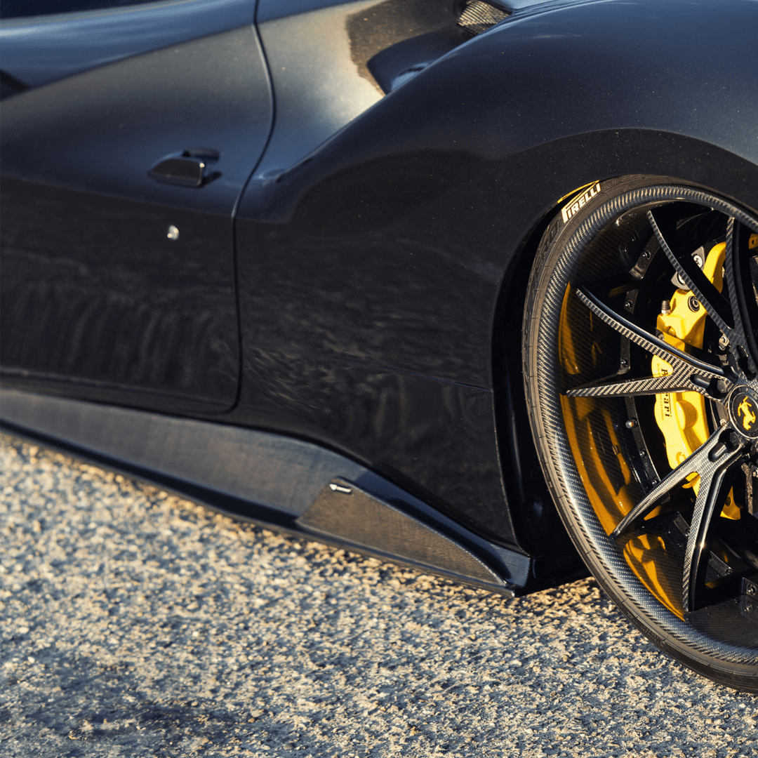 Ferrari 488 Diavolo Carbon Fiber Sideskirts - Vorsteiner Wheels  - Aero - [tags]