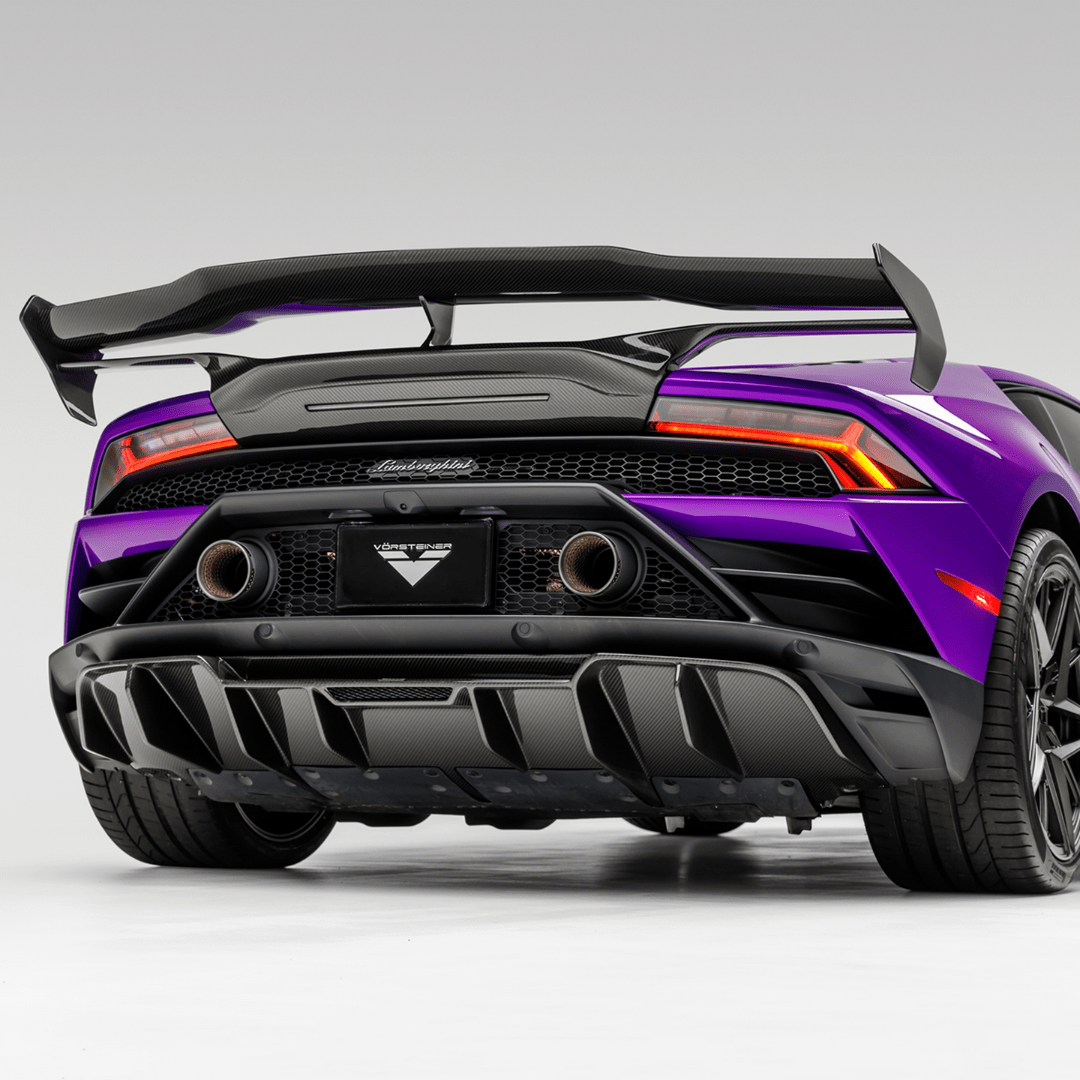 Lamborghini Huracan EVO Monza Edizione Rear Diffuser Carbon Fiber PP 2x2 Glossy - Vorsteiner Wheels  -  - [tags]