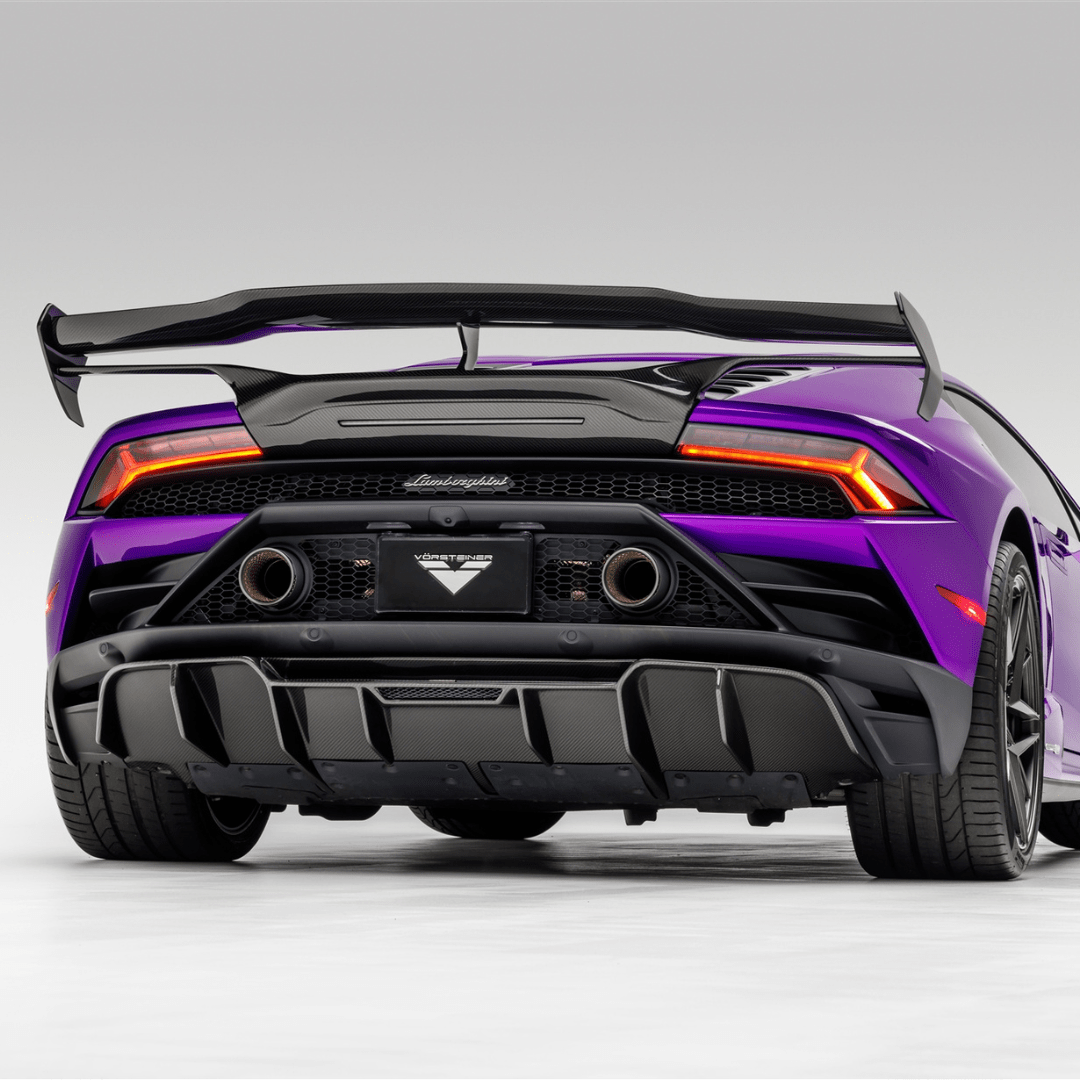 Lamborghini Huracan EVO Monza Edizione Rear Diffuser Carbon Fiber PP 2x2 Glossy - Vorsteiner Wheels  -  - [tags]
