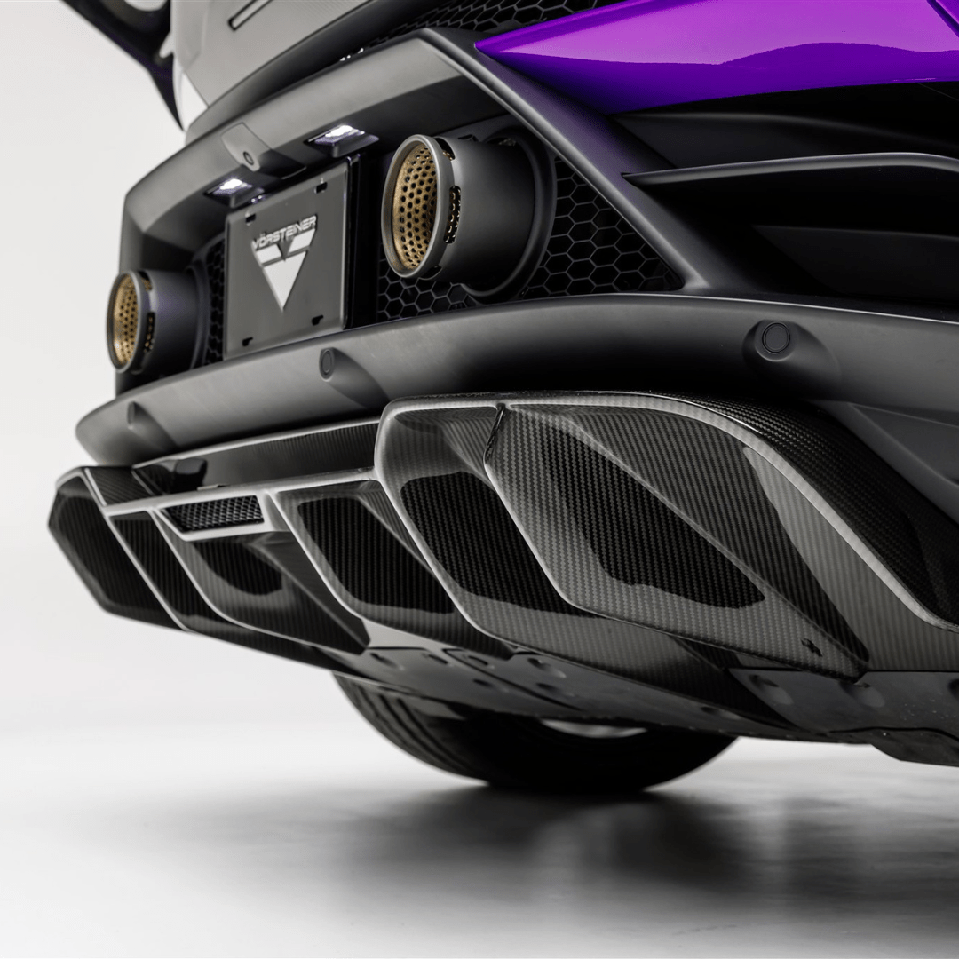 Lamborghini Huracan EVO Monza Edizione Rear Diffuser Carbon Fiber PP 2x2 Glossy - Vorsteiner Wheels  -  - [tags]