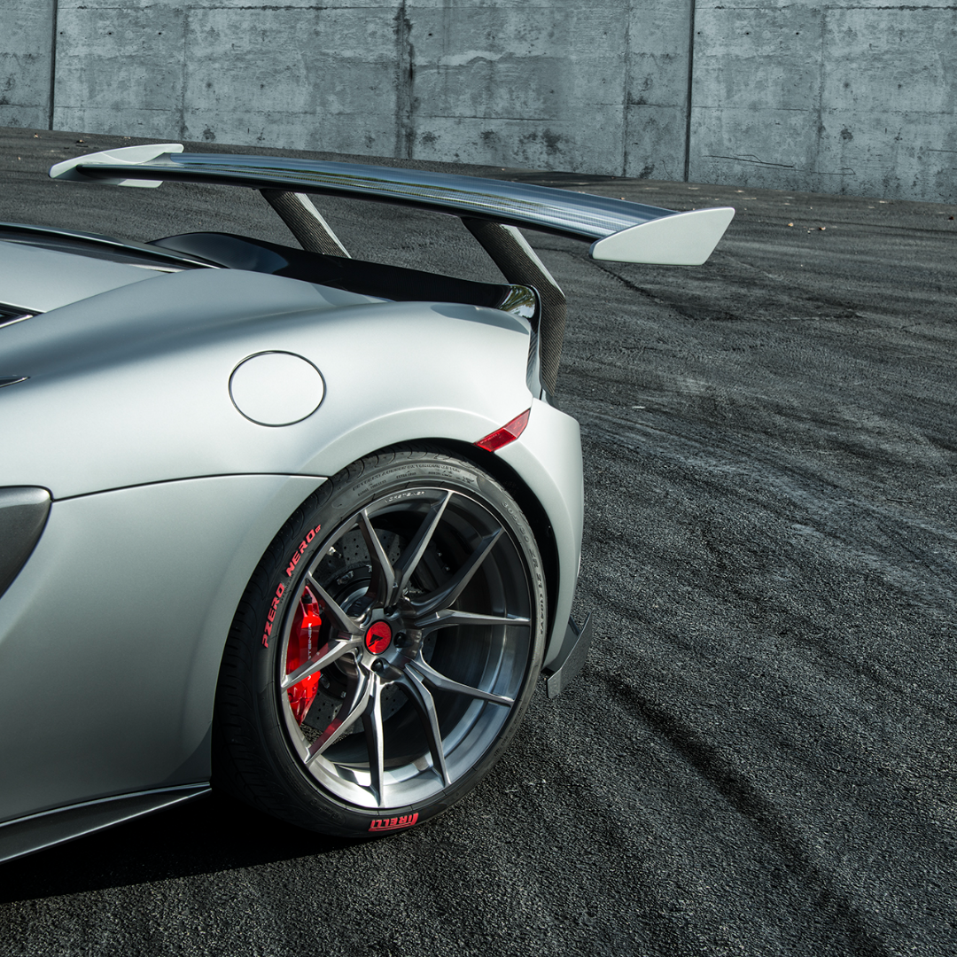 Mclaren 570S VX Aero Wing Blade Carbon Fiber w/ Carbon Fiber Uprights - Vorsteiner Wheels  - Aero - [tags]