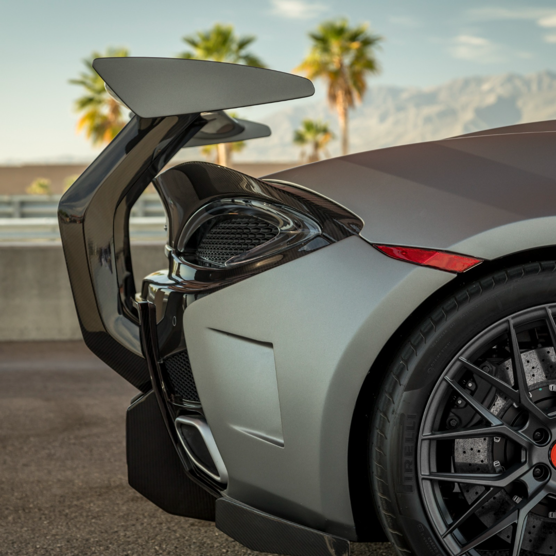 Mclaren 570S VX Aero Wing Blade Carbon Fiber w/ Carbon Fiber Uprights - Vorsteiner Wheels  - Aero - [tags]
