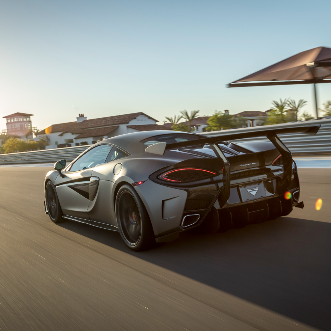 Mclaren 570S VX Aero Wing Blade Carbon Fiber w/ Carbon Fiber Uprights - Vorsteiner Wheels  - Aero - [tags]