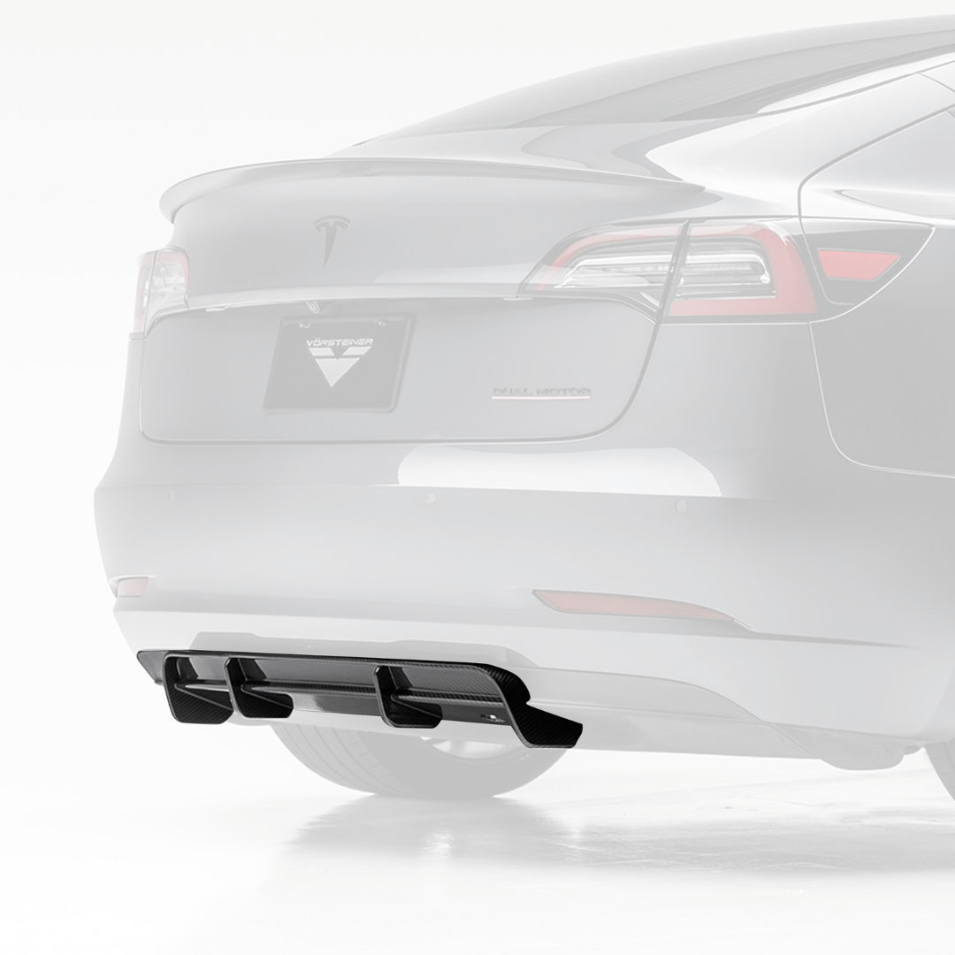 Tesla Model 3 Volta Aero Rear Diffuser - Vorsteiner Wheels  - Aero - [tags]