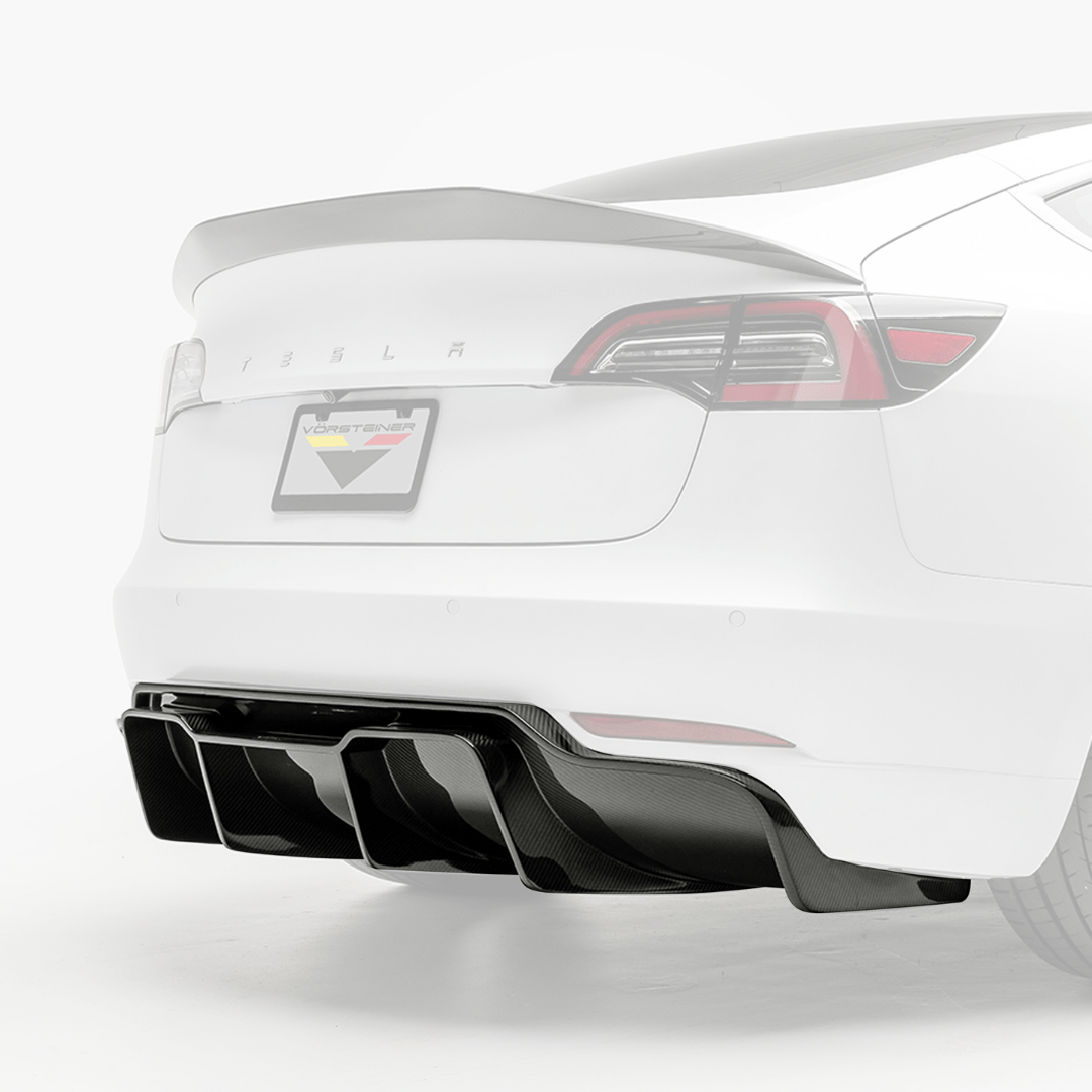 Tesla Model 3 Volta Aero Rear Diffuser *TRACK EDITION* - Vorsteiner Wheels  - Aero - [tags]