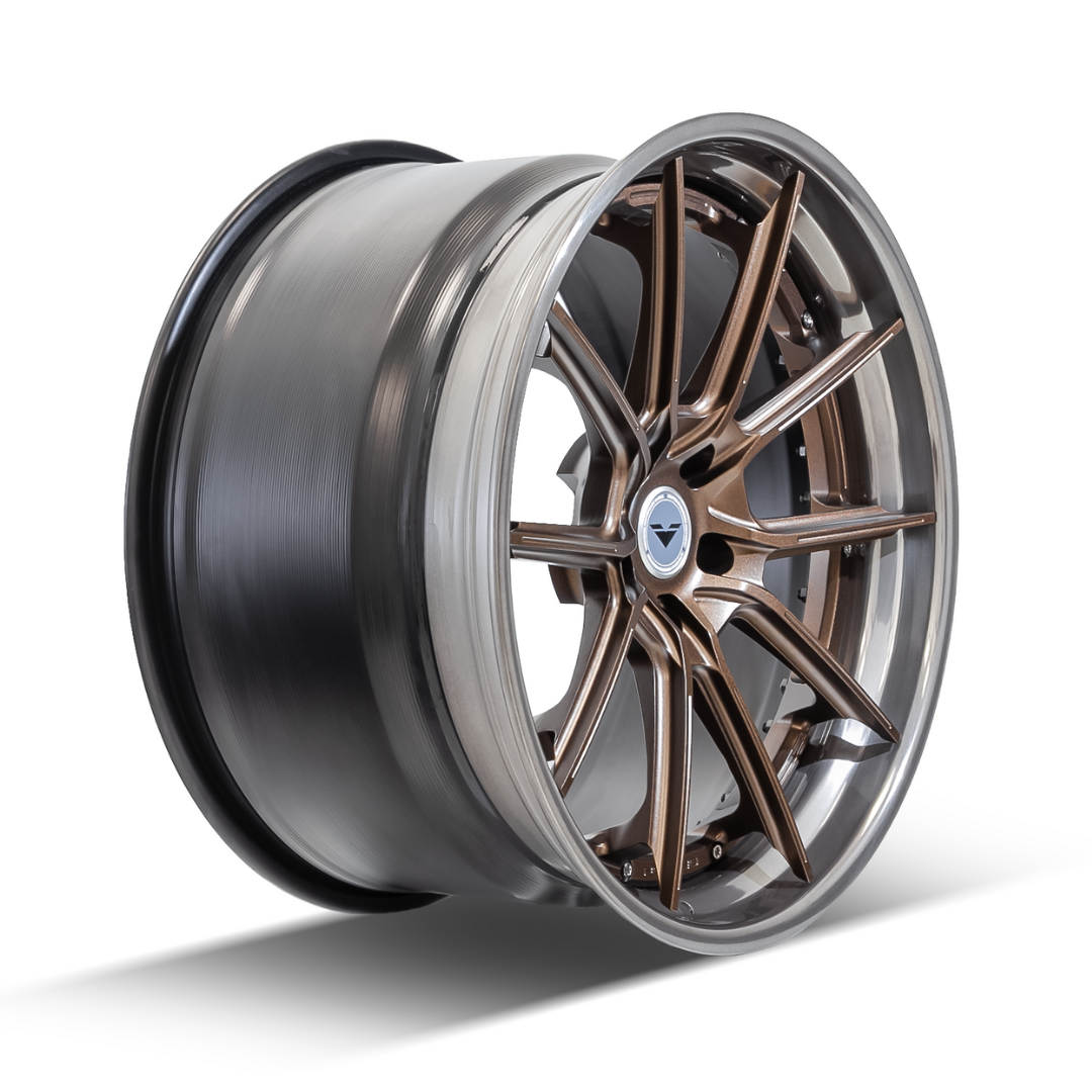 <b>VMP-301</b><br>2021-2022 Tesla Model S<br>21x10.5 | 21x11.5<br>Satin Bronze<br>Polished Smoked Gloss Lip - Vorsteiner Wheels Wheels  - Wheels - [tags]