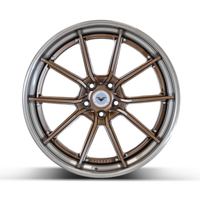 <b>VMP-301</b><br>2021-2022 Tesla Model S<br>21x10.5 | 21x11.5<br>Satin Bronze<br>Polished Smoked Gloss Lip - Vorsteiner Wheels  - Wheels - [tags]
