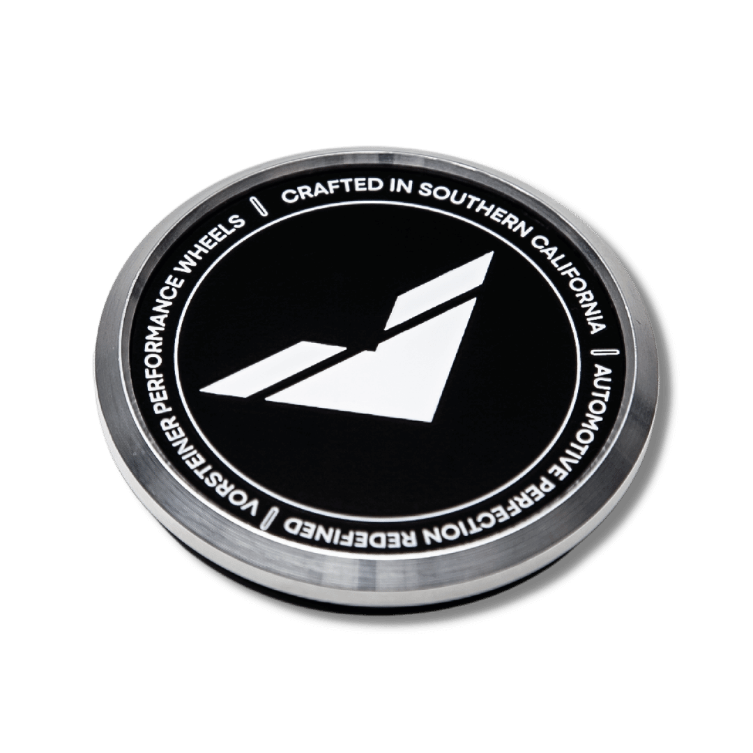 Vorsteiner Aluminum Center Caps - Black with White Logo - Vorsteiner Wheels  - Toys - [tags]