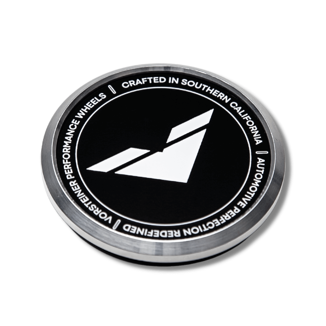 Vorsteiner Aluminum VMP Center Caps - Black with White Logo - Vorsteiner Wheels  - Toys - [tags]