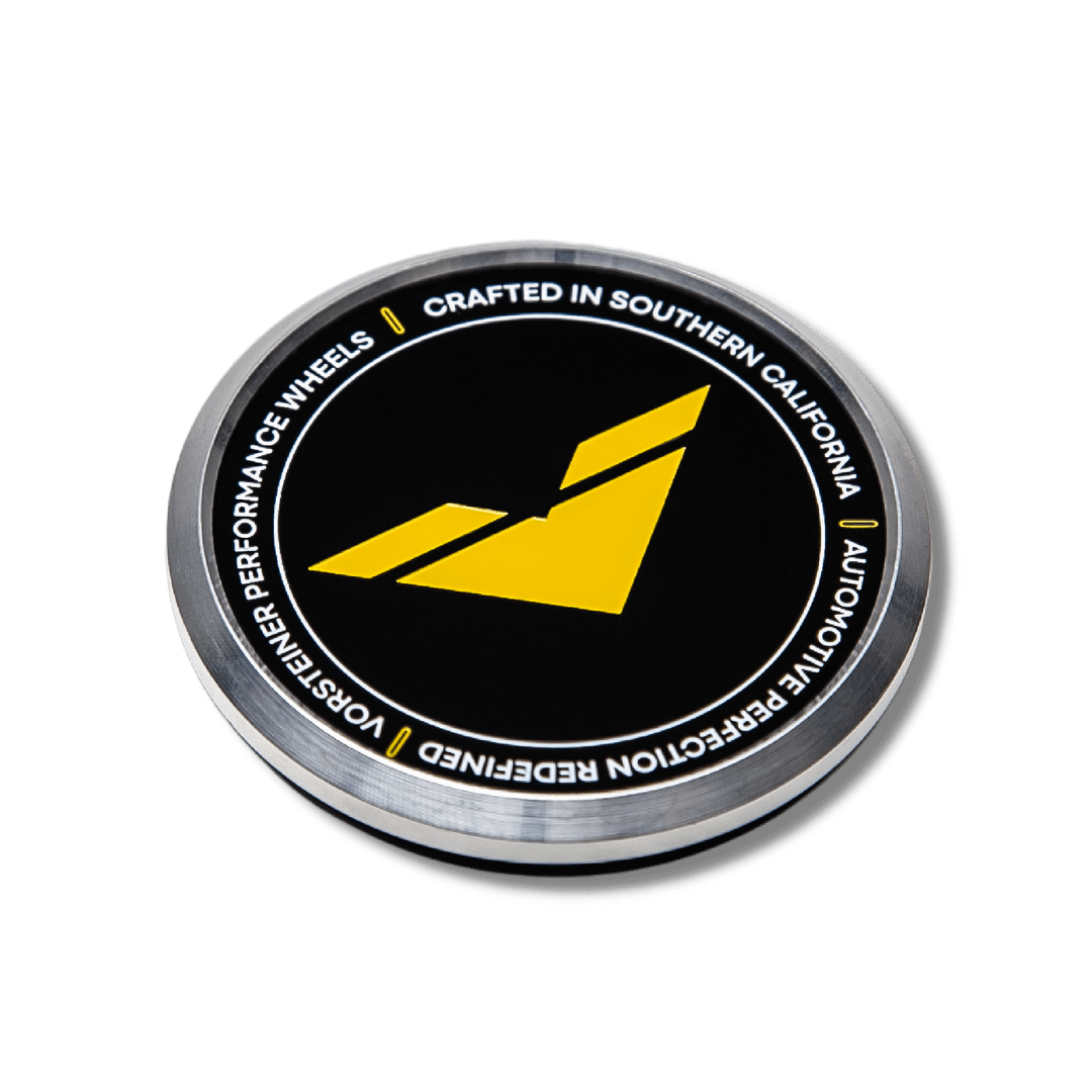 Vorsteiner Aluminum Center Caps - Black with Yellow Logo - Vorsteiner Wheels  - Toys - [tags]