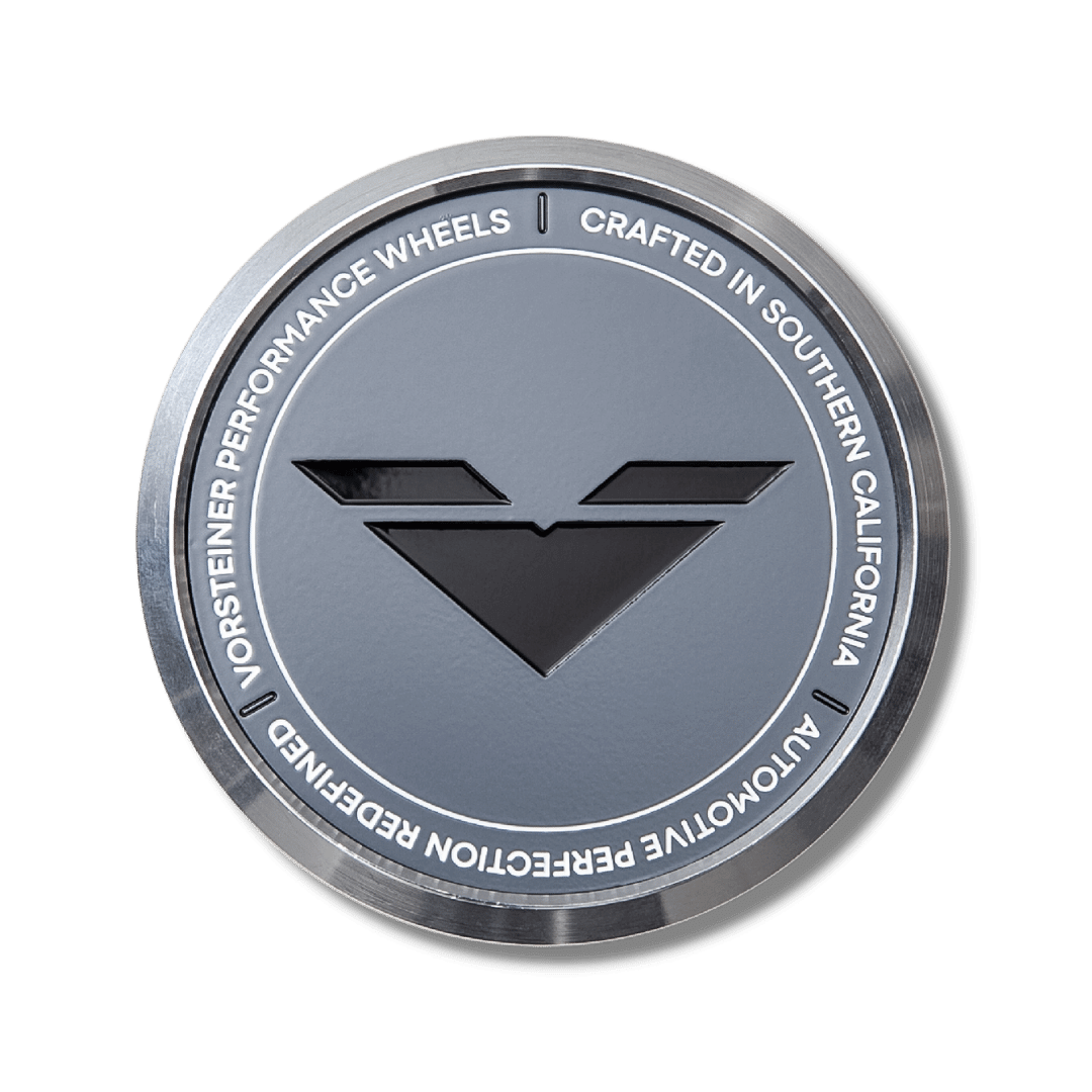 Vorsteiner Aluminum Center Caps - Grey with Black Logo - Vorsteiner Wheels  - Toys - [tags]