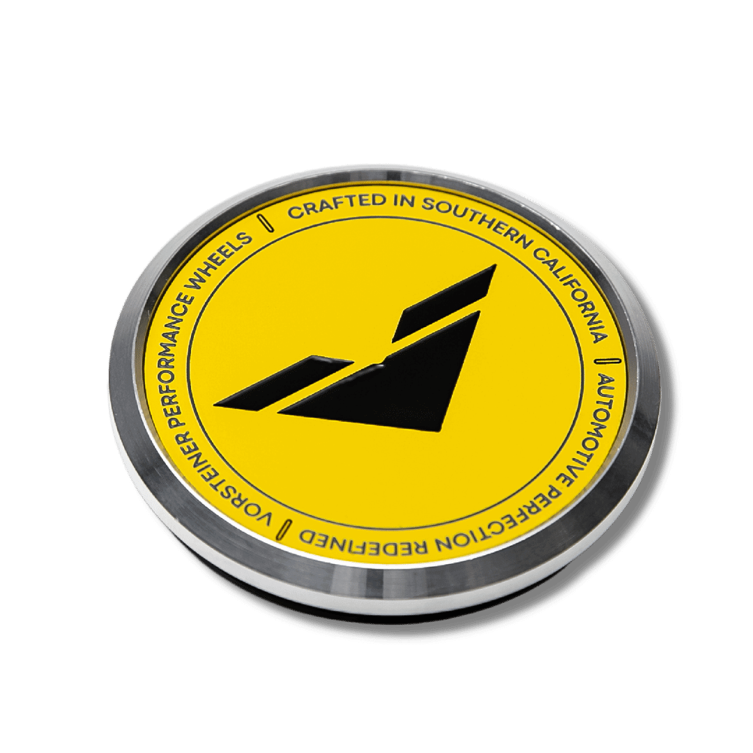 Vorsteiner Aluminum Center Caps - Yellow with Black Logo - Vorsteiner Wheels  - Toys - [tags]
